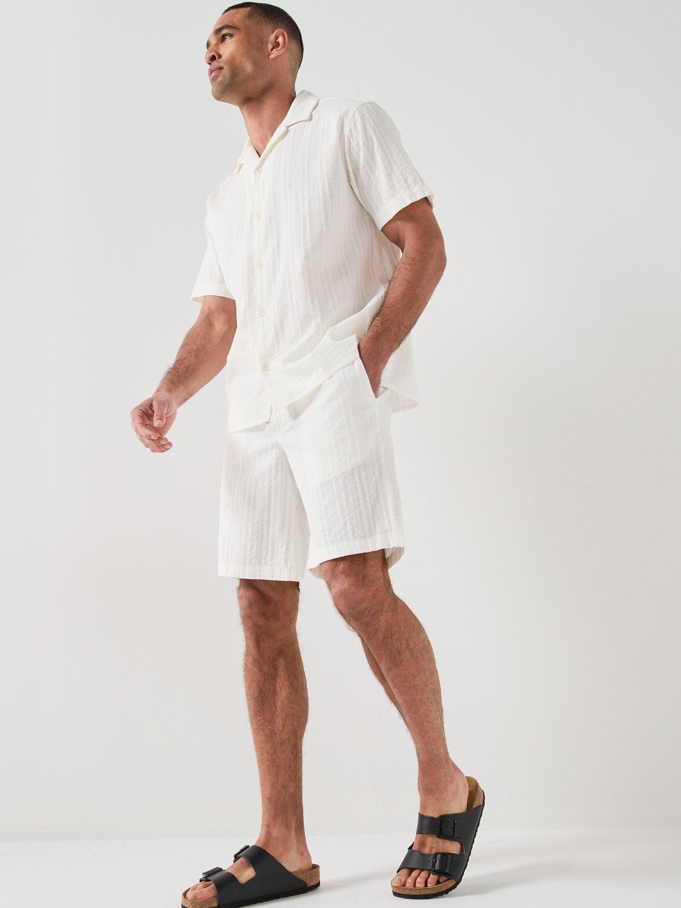 Image 3 of 6 of Jack & Jones Resort Shirt Set - White