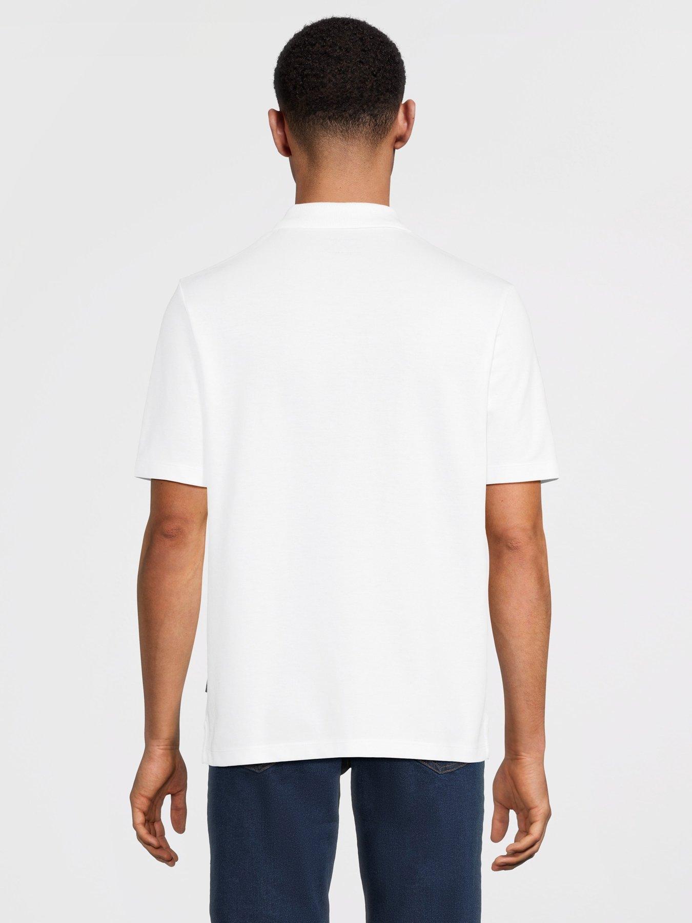  image of jack-jones-short-sleeve-zip-polo-2pk-white