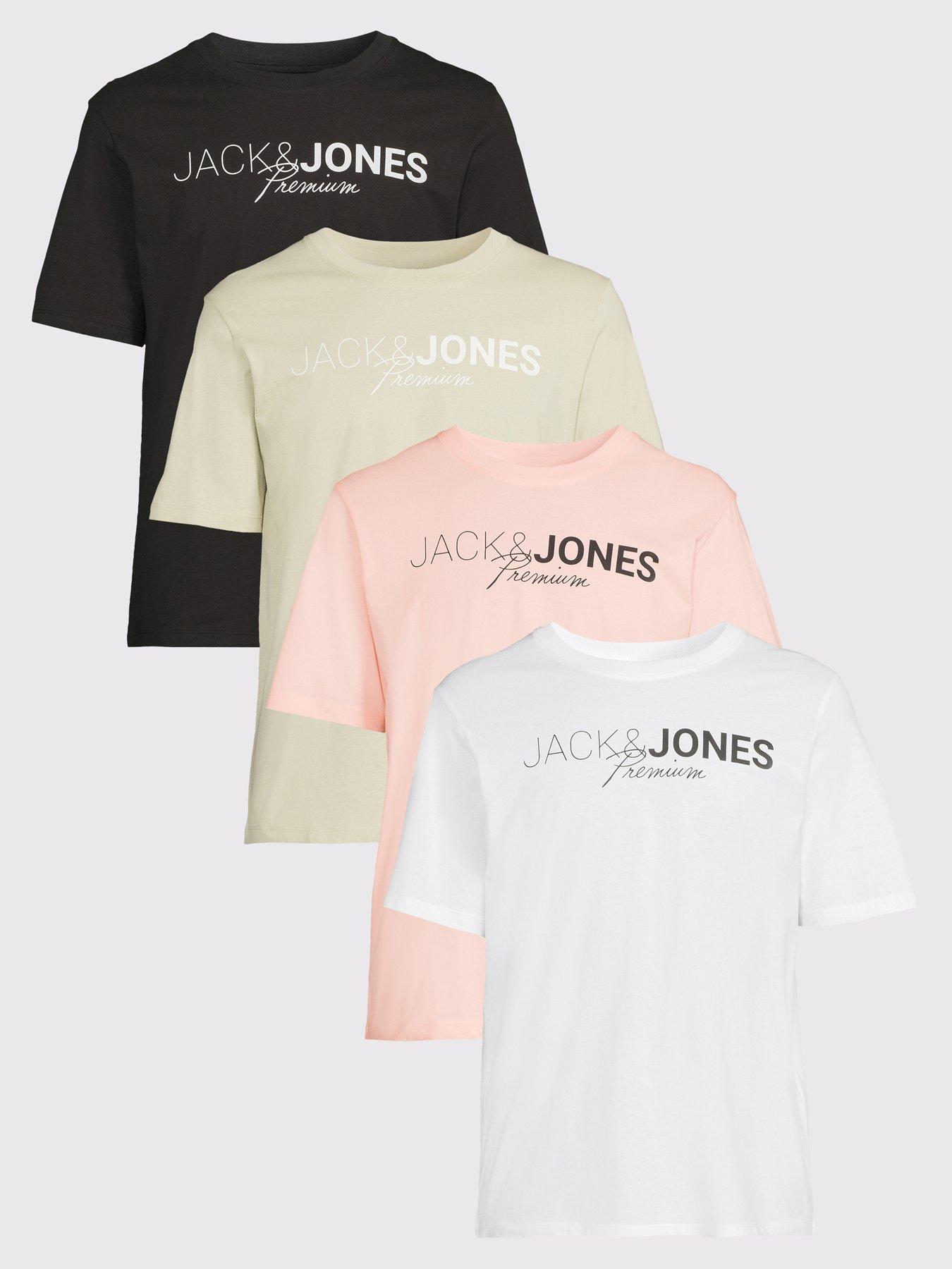 Jack & Jones 4 Pack of Short Sleeve T-Shirts - Multi