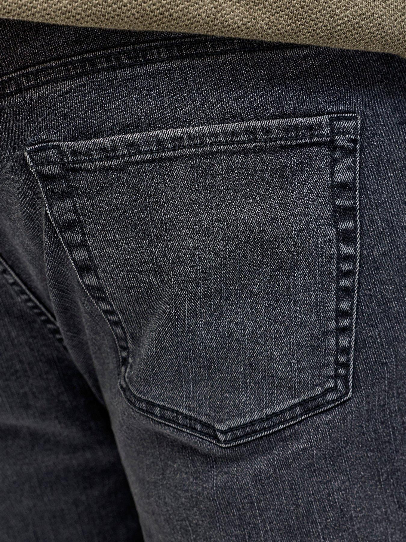 Image 6 of 7 of Jack & Jones Plus Rick Original Denim Shorts - Black