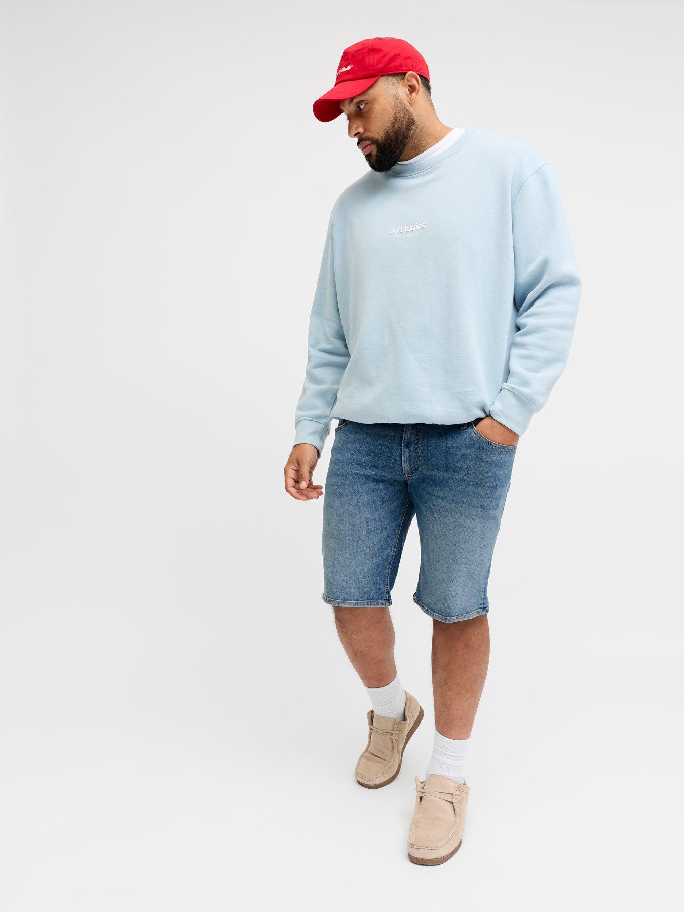 Image 4 of 7 of Jack & Jones Plus Rick Original Denim Shorts - Blue