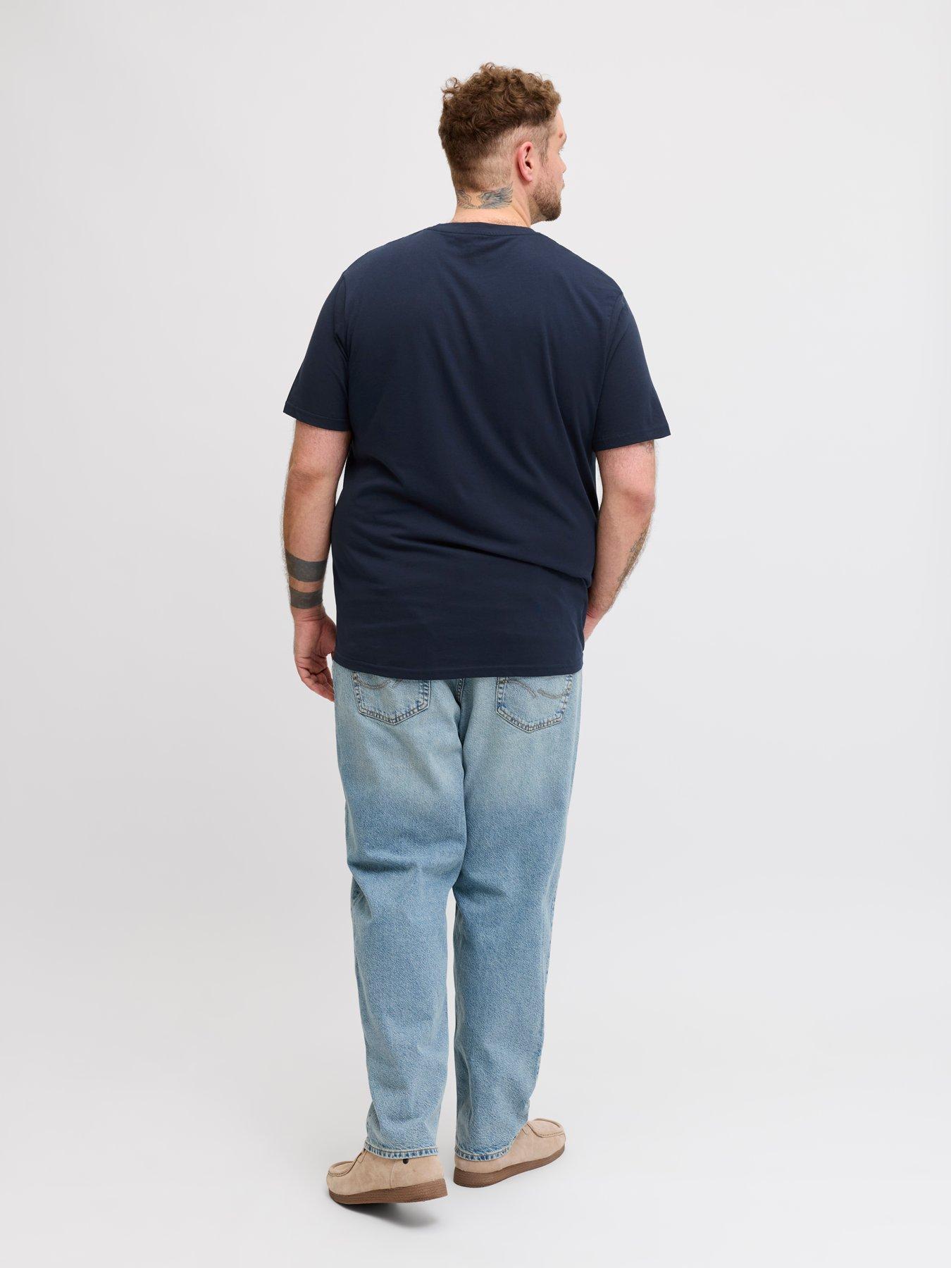 Image 2 of 7 of Jack & Jones Plus Denver Graphic T-Shirt - Navy