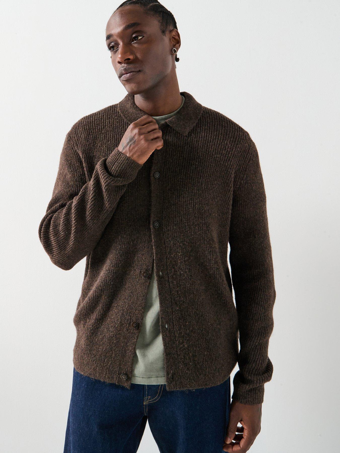  image of levis-catalina-knitted-cardigan-brown