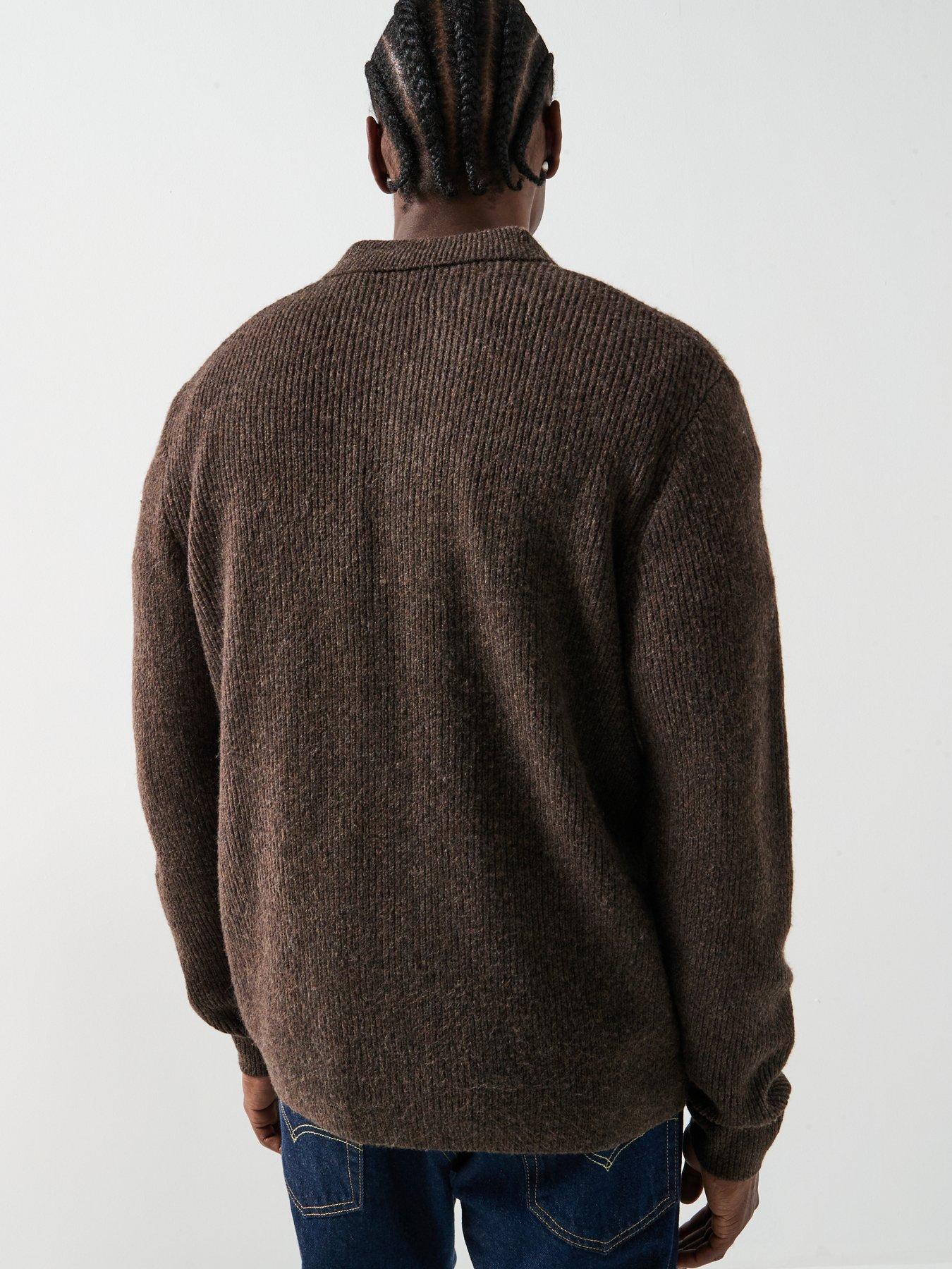  image of levis-catalina-knitted-cardigan-brown