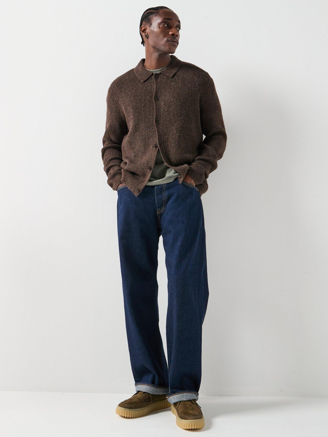  image of levis-catalina-knitted-cardigan-brown