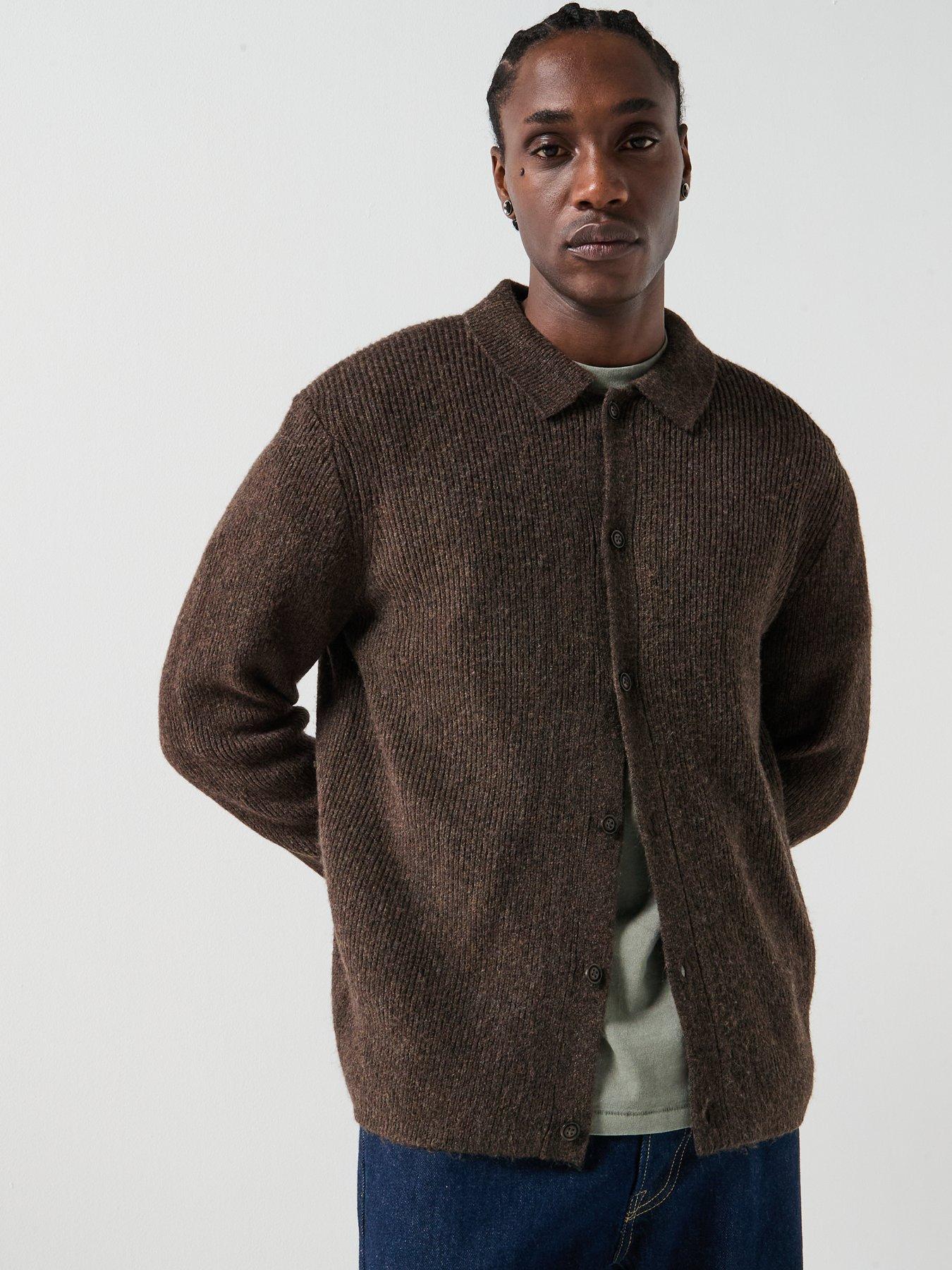  image of levis-catalina-knitted-cardigan-brown