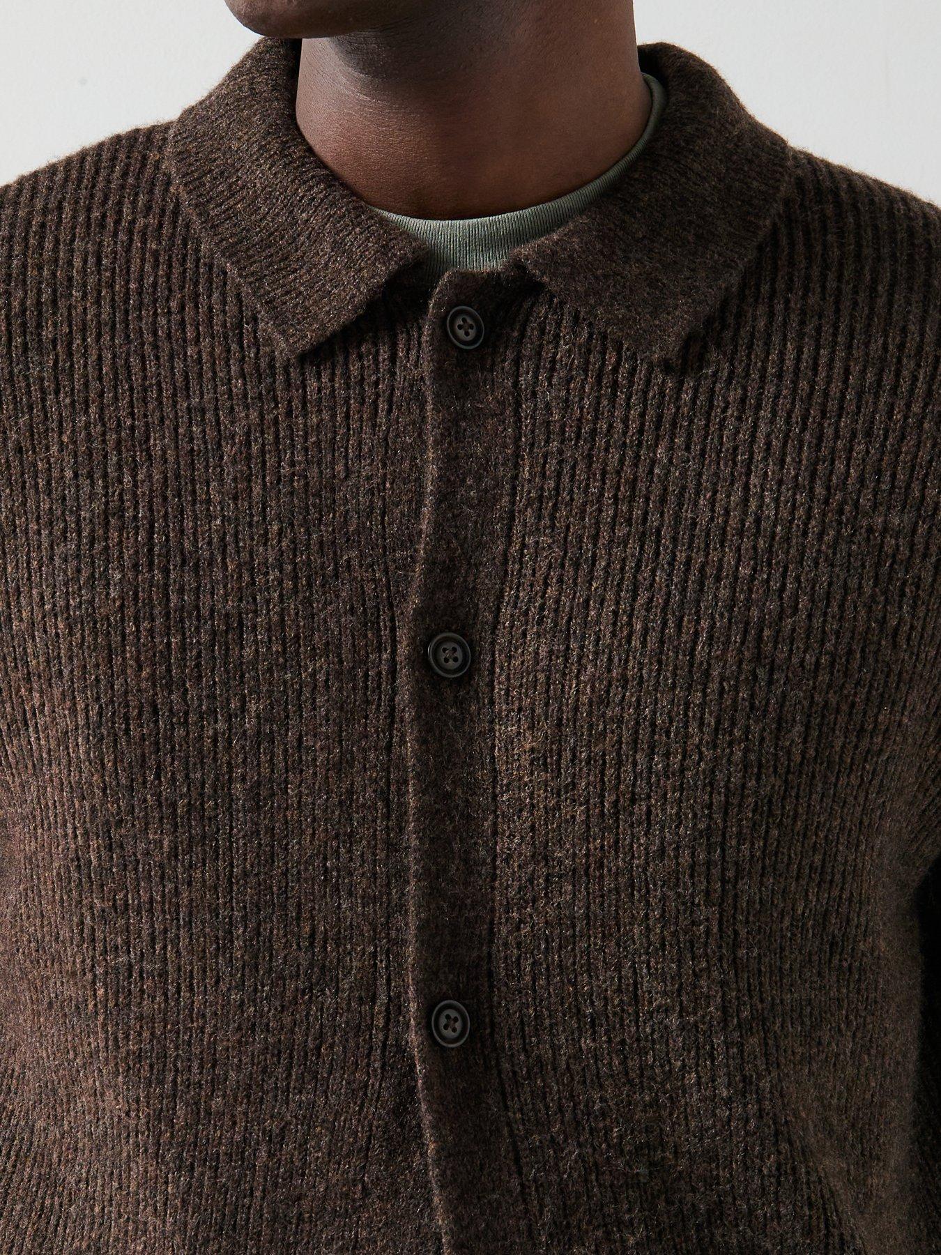  image of levis-catalina-knitted-cardigan-brown