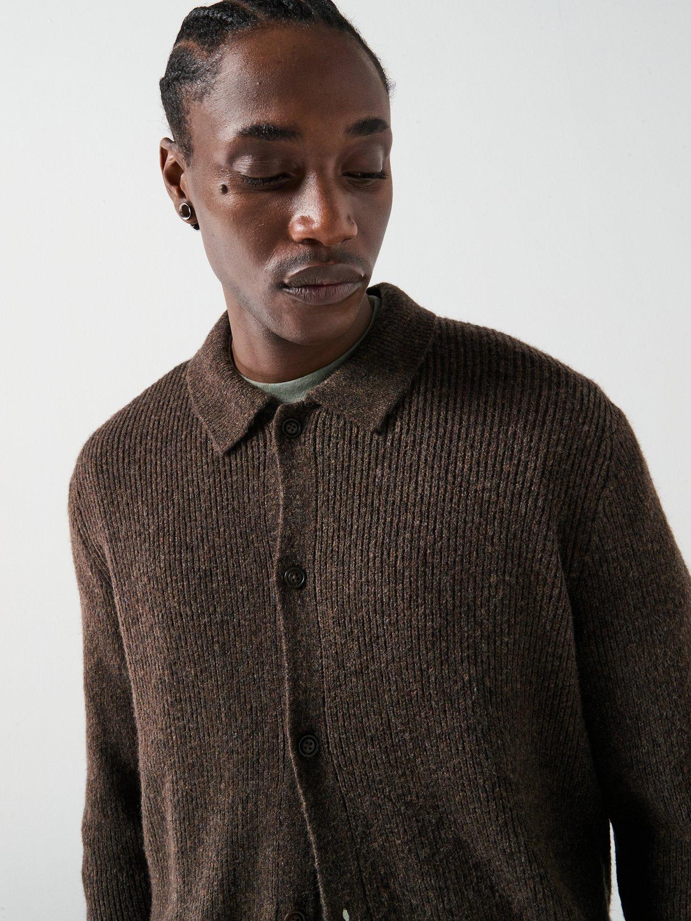 image of levis-catalina-knitted-cardigan-brown