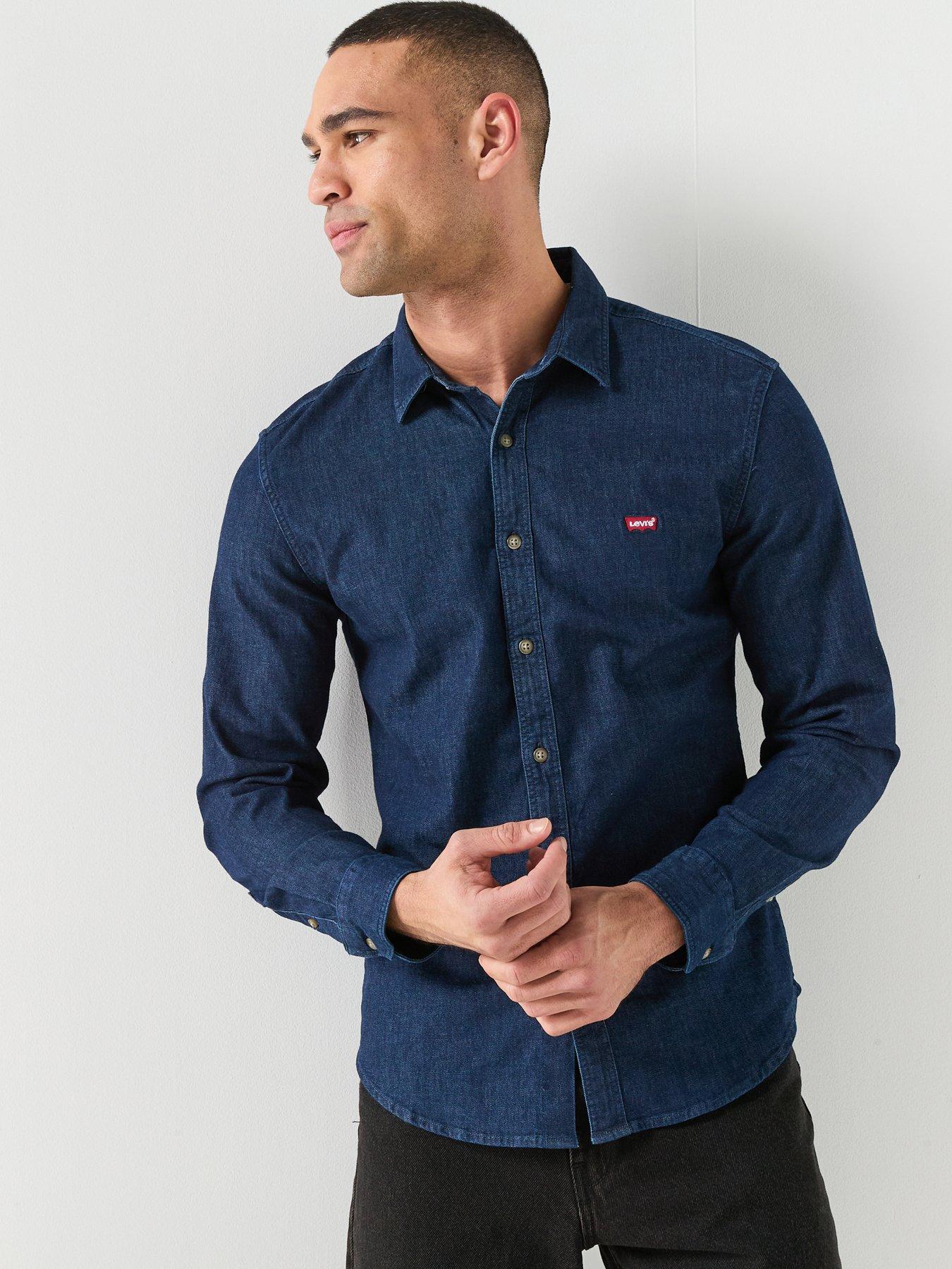 Levi's Battery Hm Long Sleeve Denim Shirt - Dark Blue
