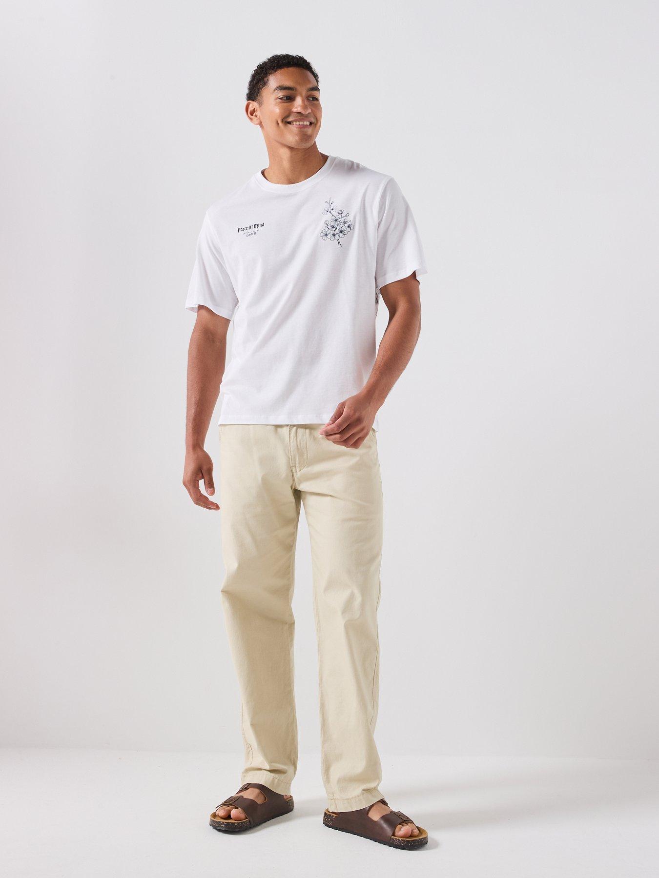Image 3 of 6 of Jack & Jones Cherry Blossom Graphic T-shirt - White