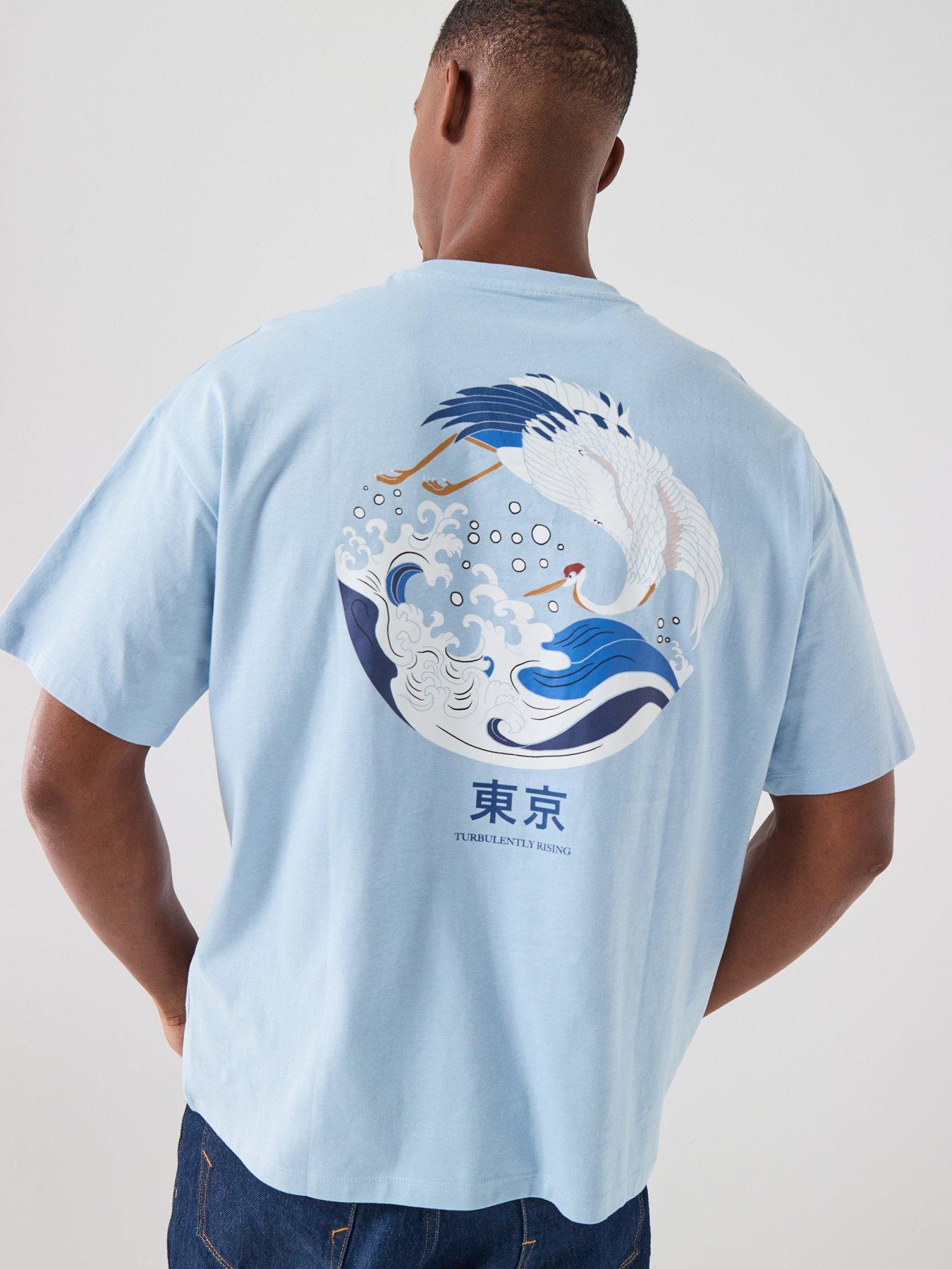 Jack & Jones Wave Graphic T-Shirt - Blue