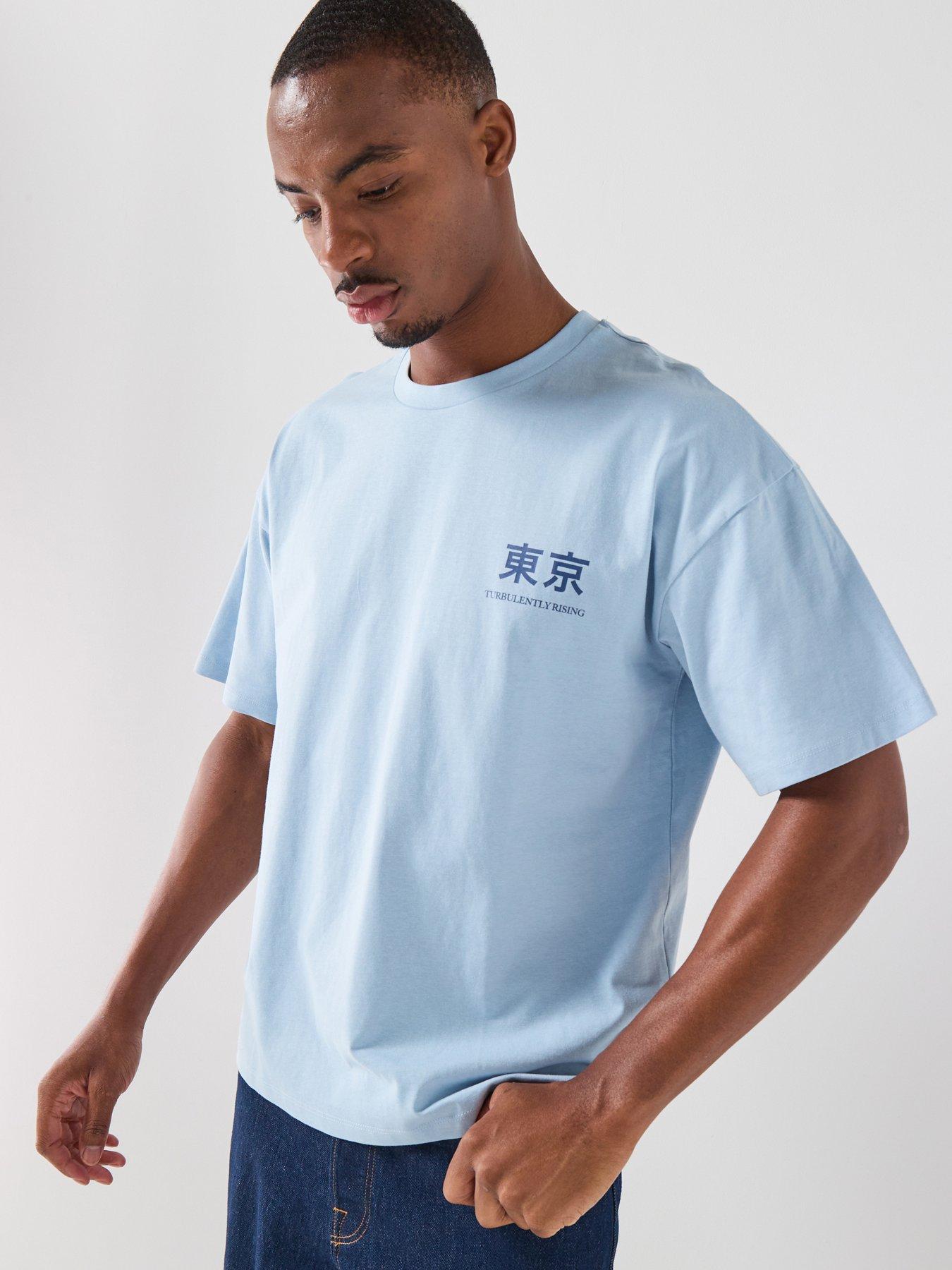 Image 2 of 4 of Jack & Jones Wave Graphic T-Shirt - Blue