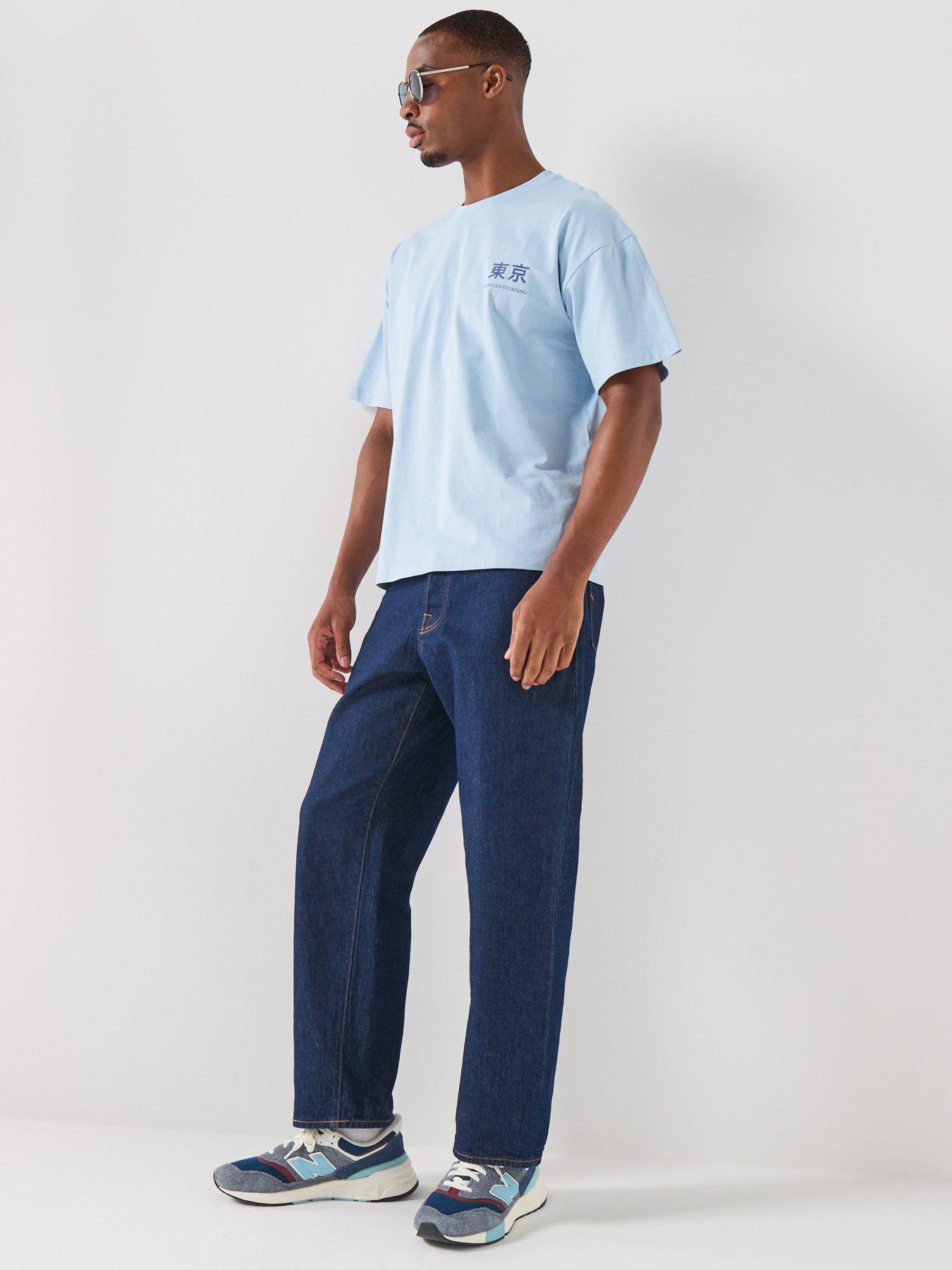 Image 3 of 4 of Jack & Jones Wave Graphic T-Shirt - Blue