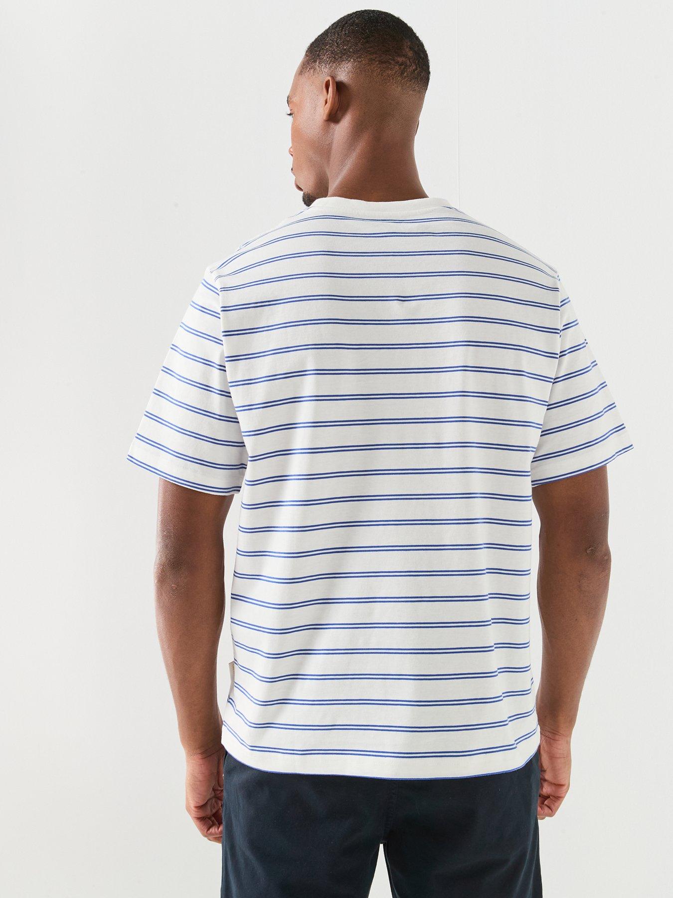 Image 2 of 4 of Jack & Jones Stripe T-Shirt - Blue