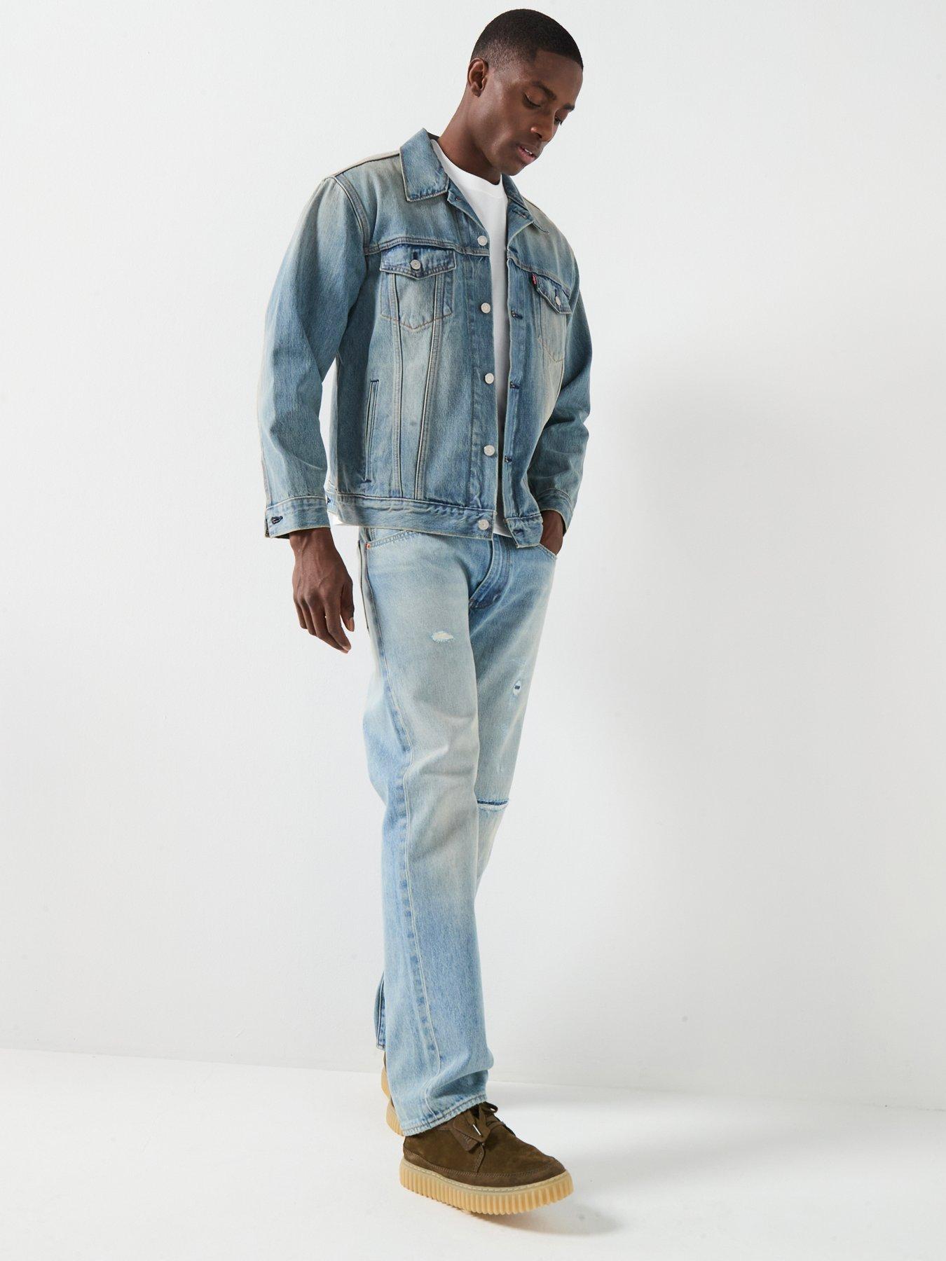  image of levis-relaxed-fit-denim-trucker-jacket-blue