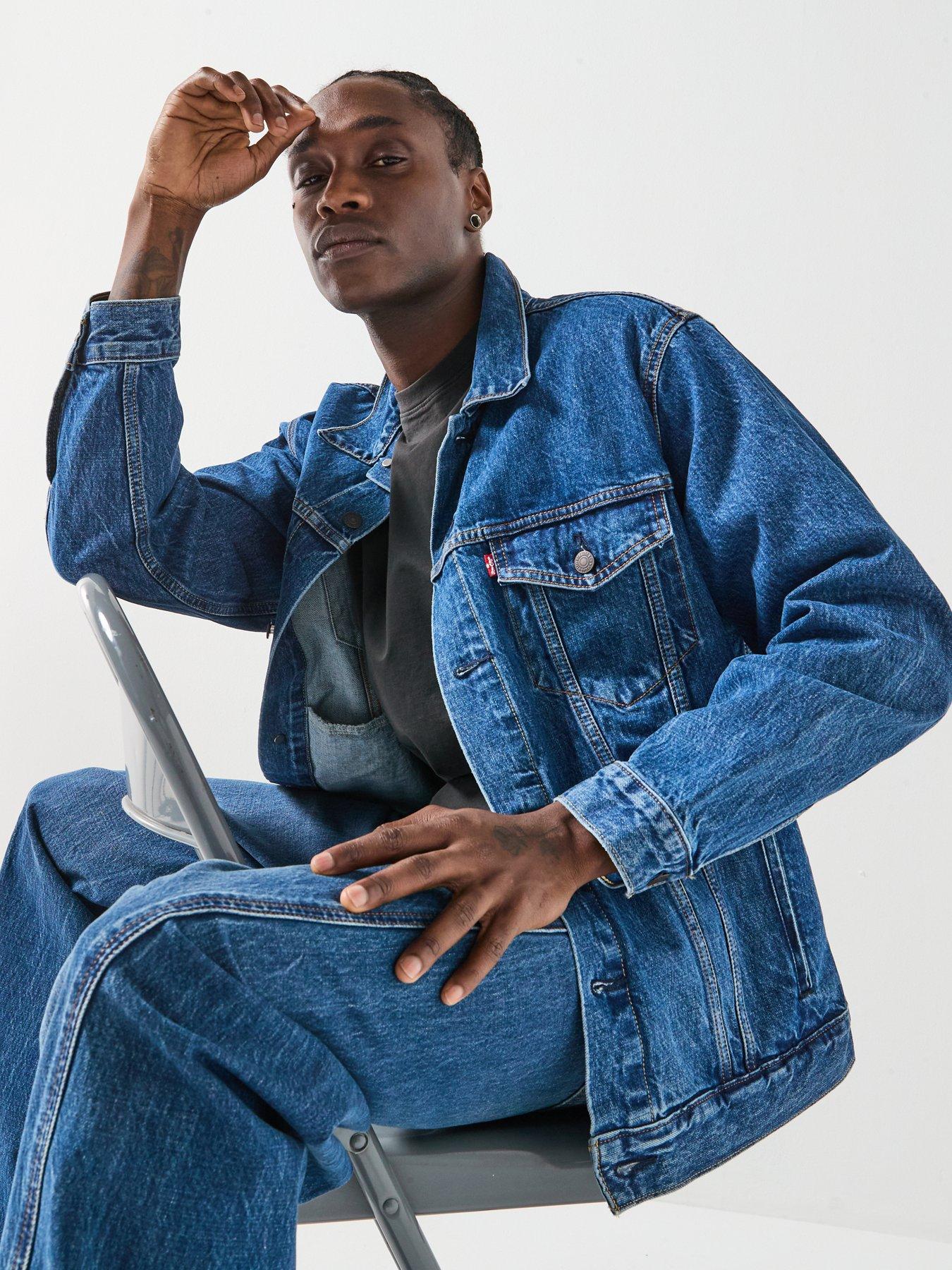  image of levis-relaxed-fit-denim-trucker-jacket-blue