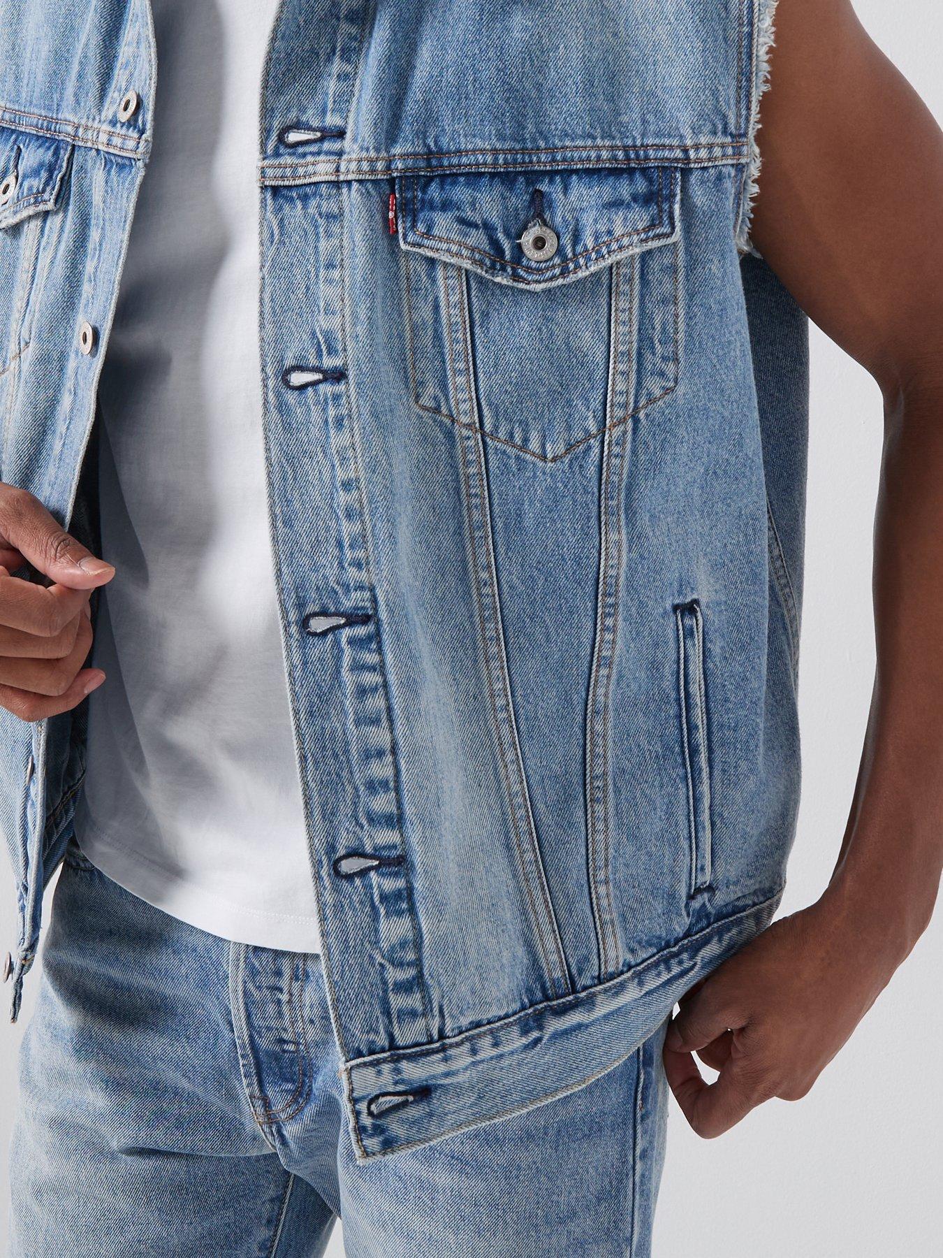 Image 4 of 4 of Levi's Relaxed Fit Denim Trucker Vest - Light Blue
