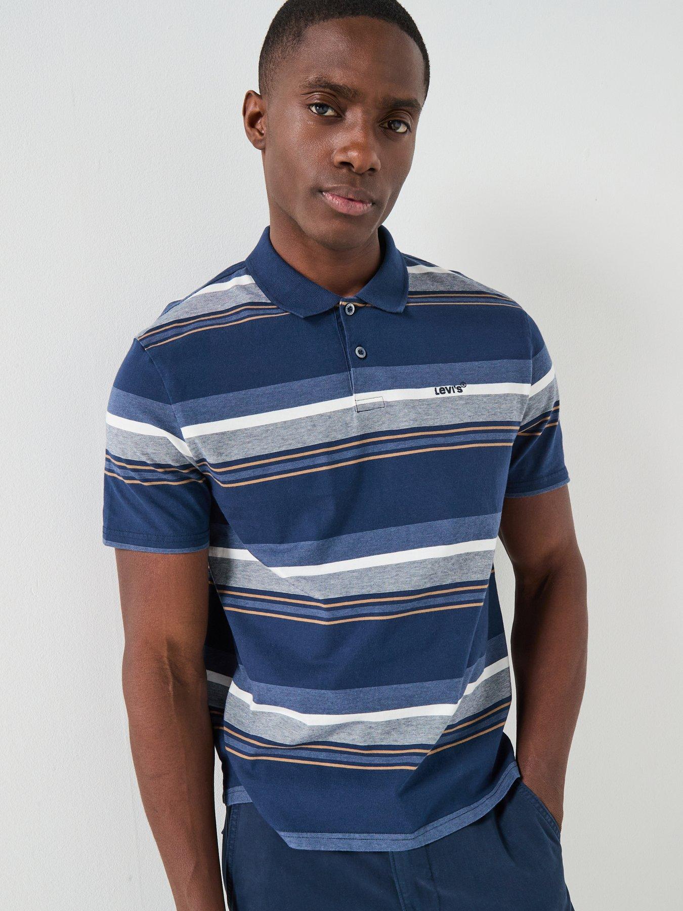 front image of levis-authentic-striped-polo-shirt-navy