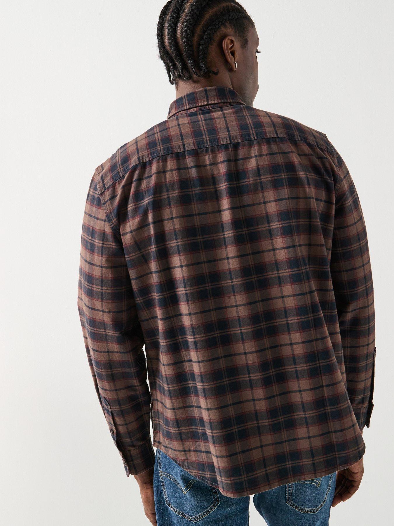 stillFront image of levis-authentic-button-down-long-sleeve-shirt-brown