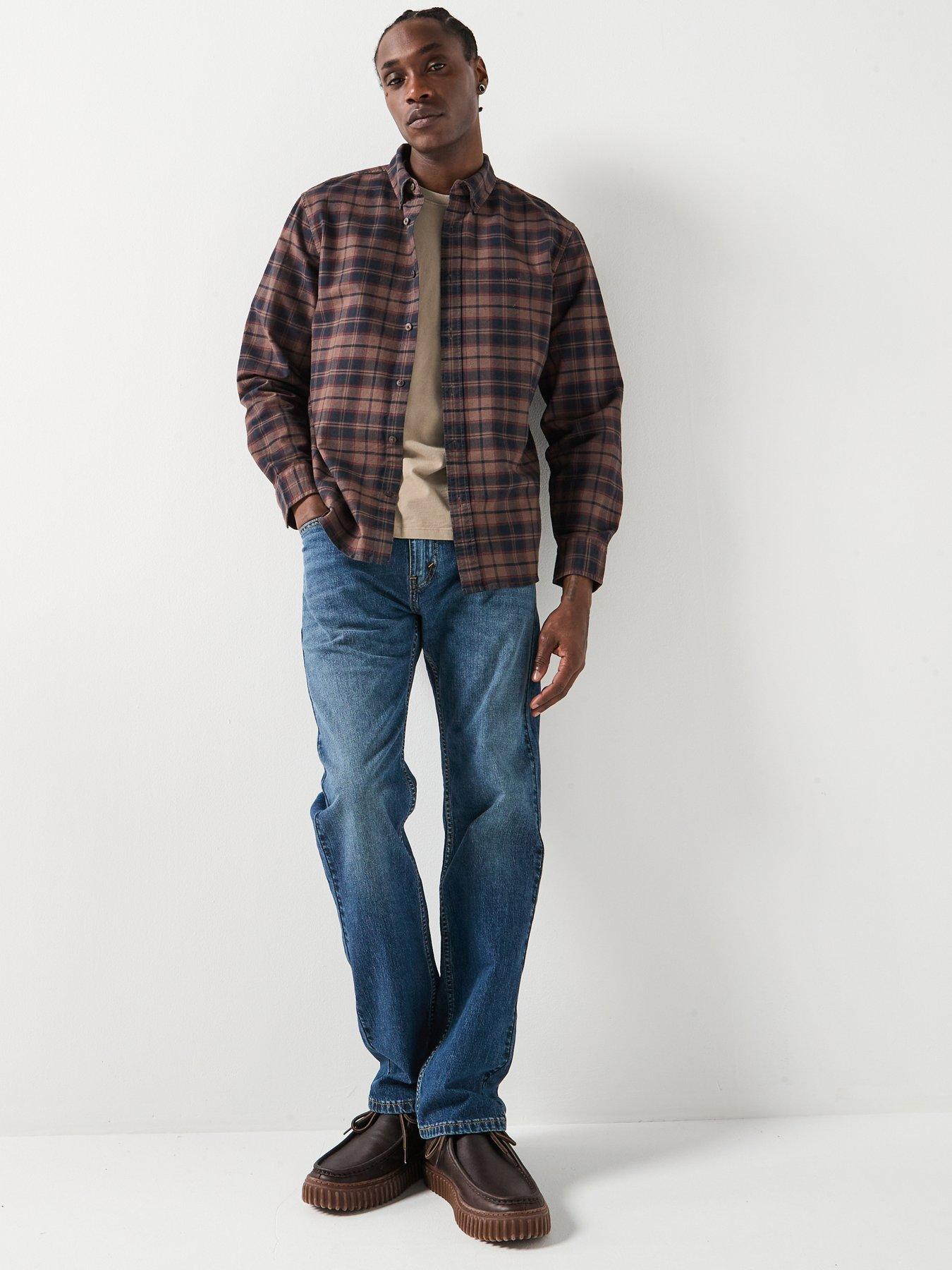  image of levis-authentic-button-down-long-sleeve-shirt-brown