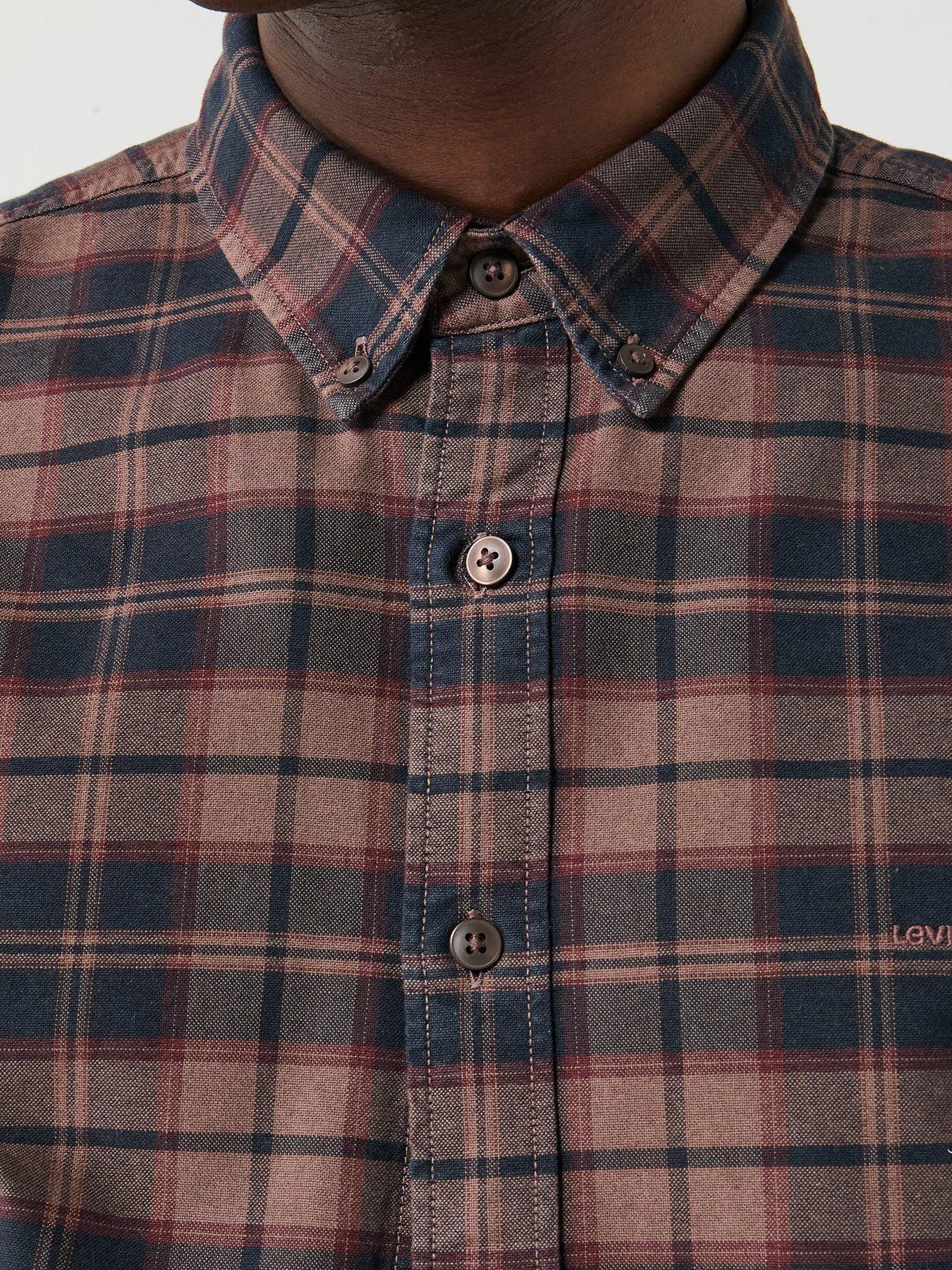  image of levis-authentic-button-down-long-sleeve-shirt-brown