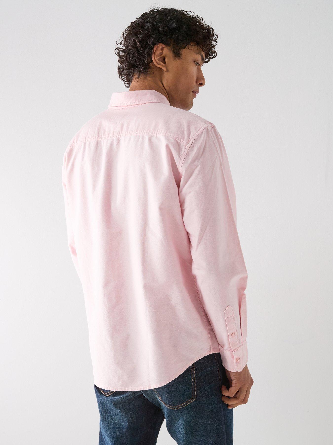  image of levis-authentic-button-down-long-sleeve-shirt-pink