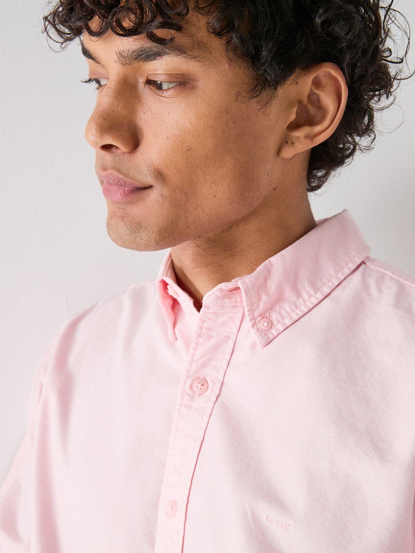  image of levis-authentic-button-down-long-sleeve-shirt-pink