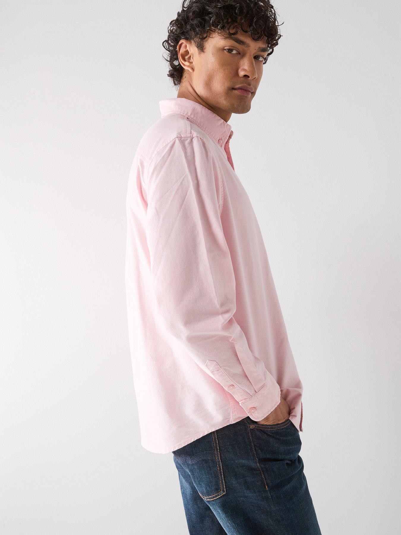  image of levis-authentic-button-down-long-sleeve-shirt-pink