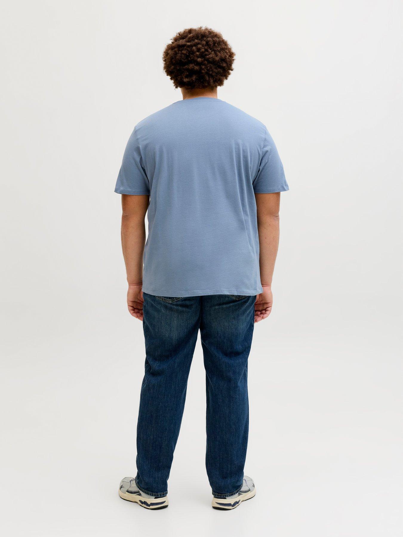 Image 2 of 7 of Jack & Jones Plus Graphic Short Sleeve T-Shirt - Blue