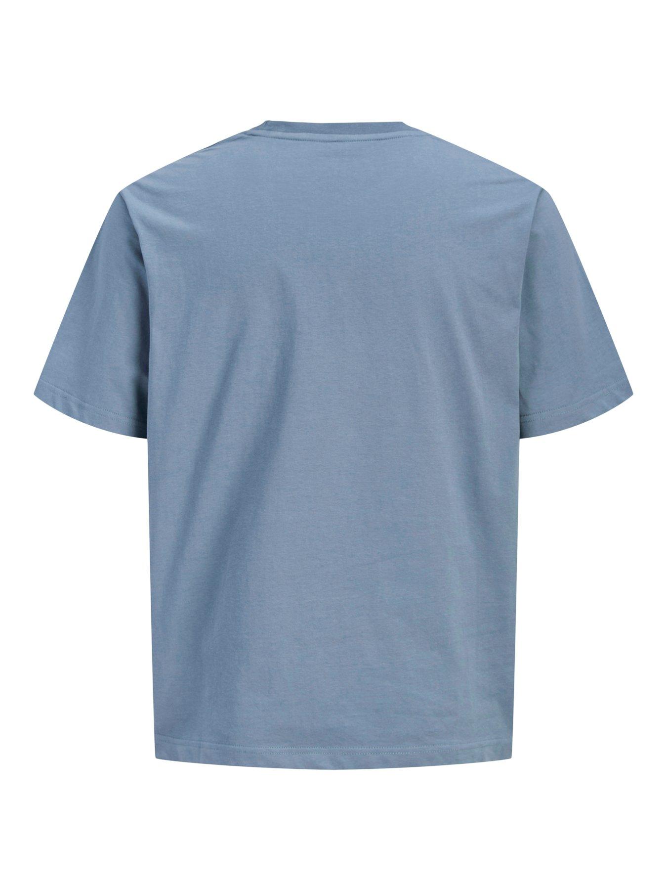 Image 7 of 7 of Jack & Jones Plus Graphic Short Sleeve T-Shirt - Blue