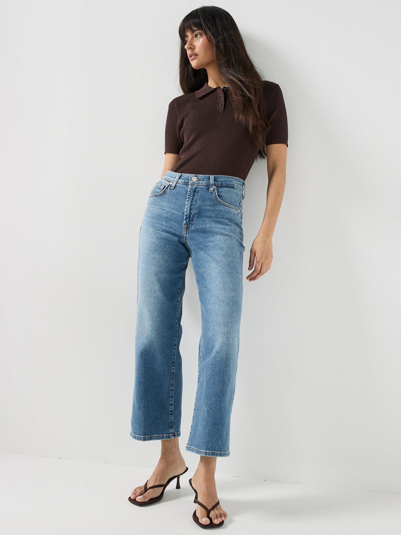 Image 5 of 5 of 7 FOR ALL MANKIND Luxe Vintage Stovepipe Straight Ankle - Blue