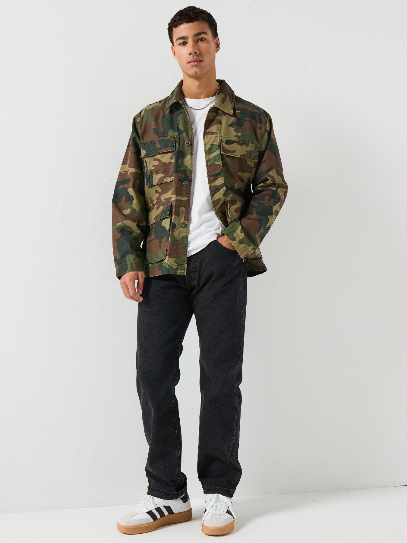  image of levis-frisko-camo-print-jacket-green