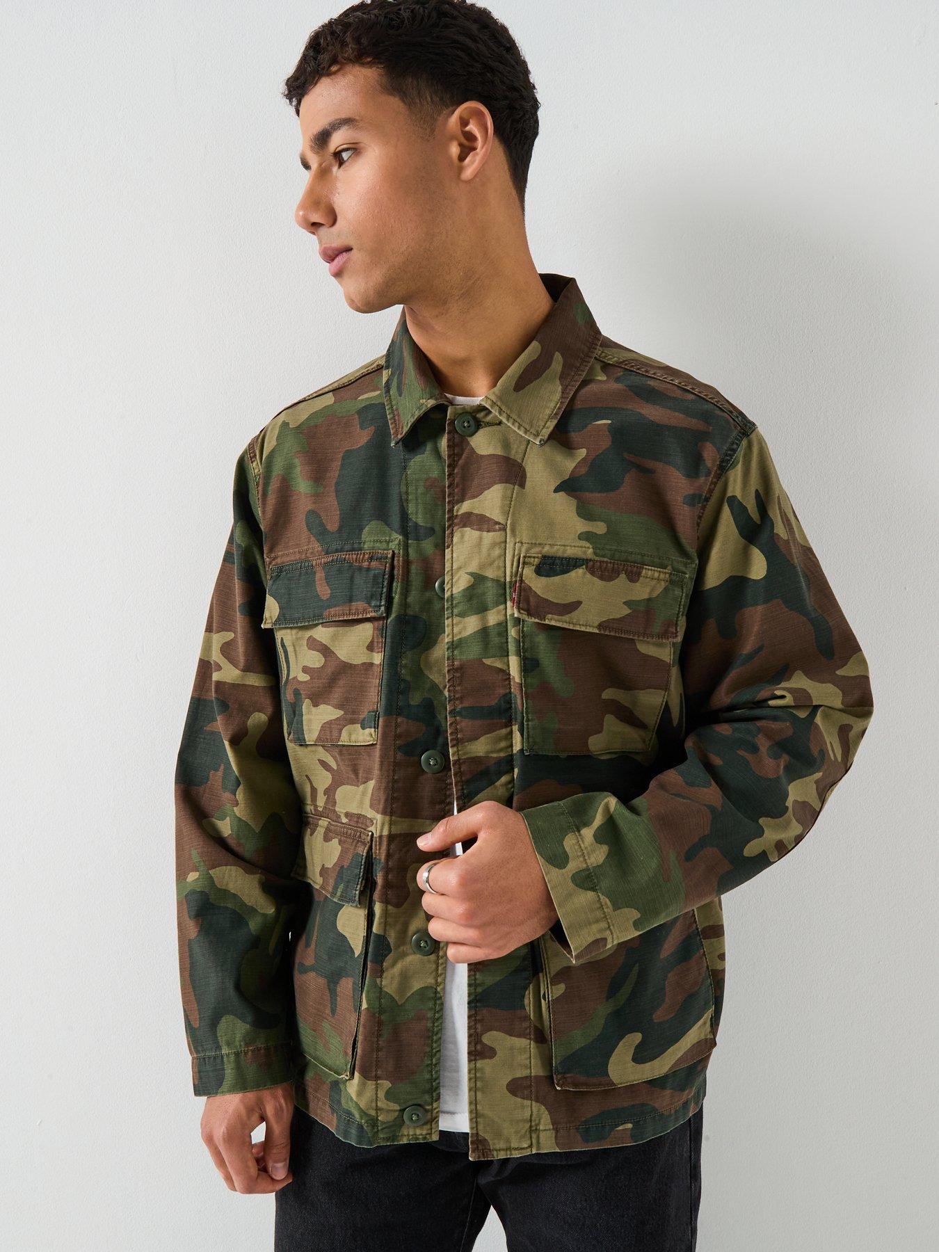  image of levis-frisko-camo-print-jacket-green