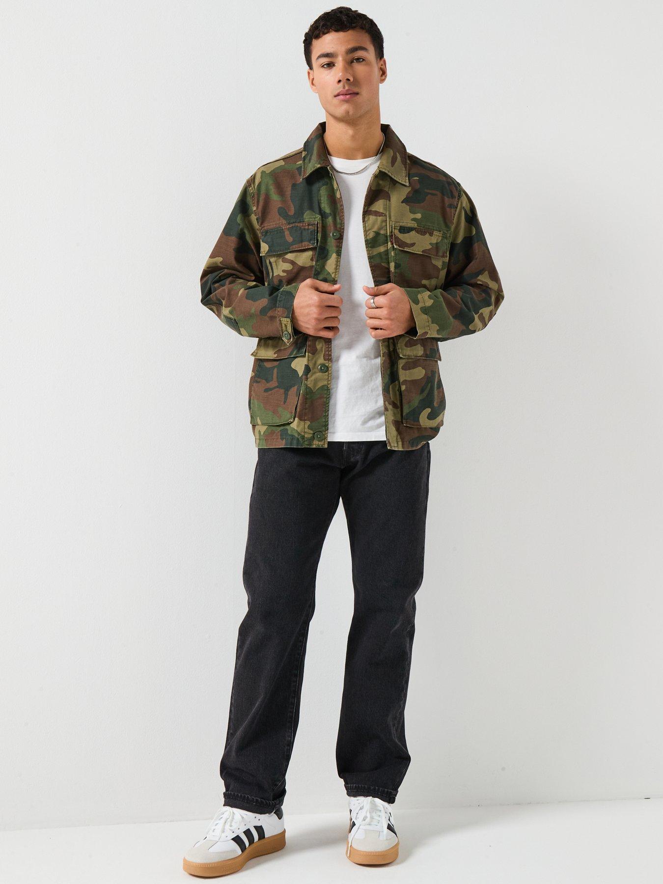  image of levis-frisko-camo-print-jacket-green