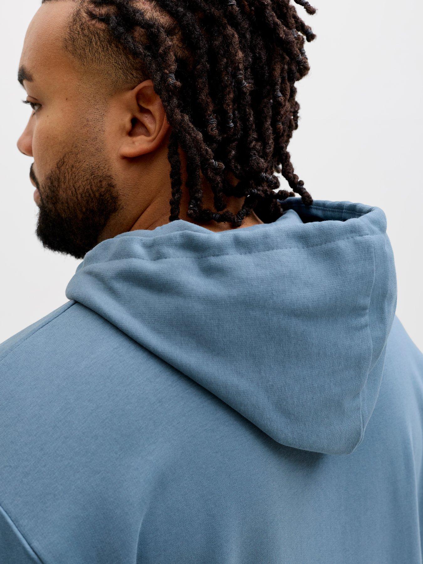  image of jack-jones-plus-logo-hoodie-blue
