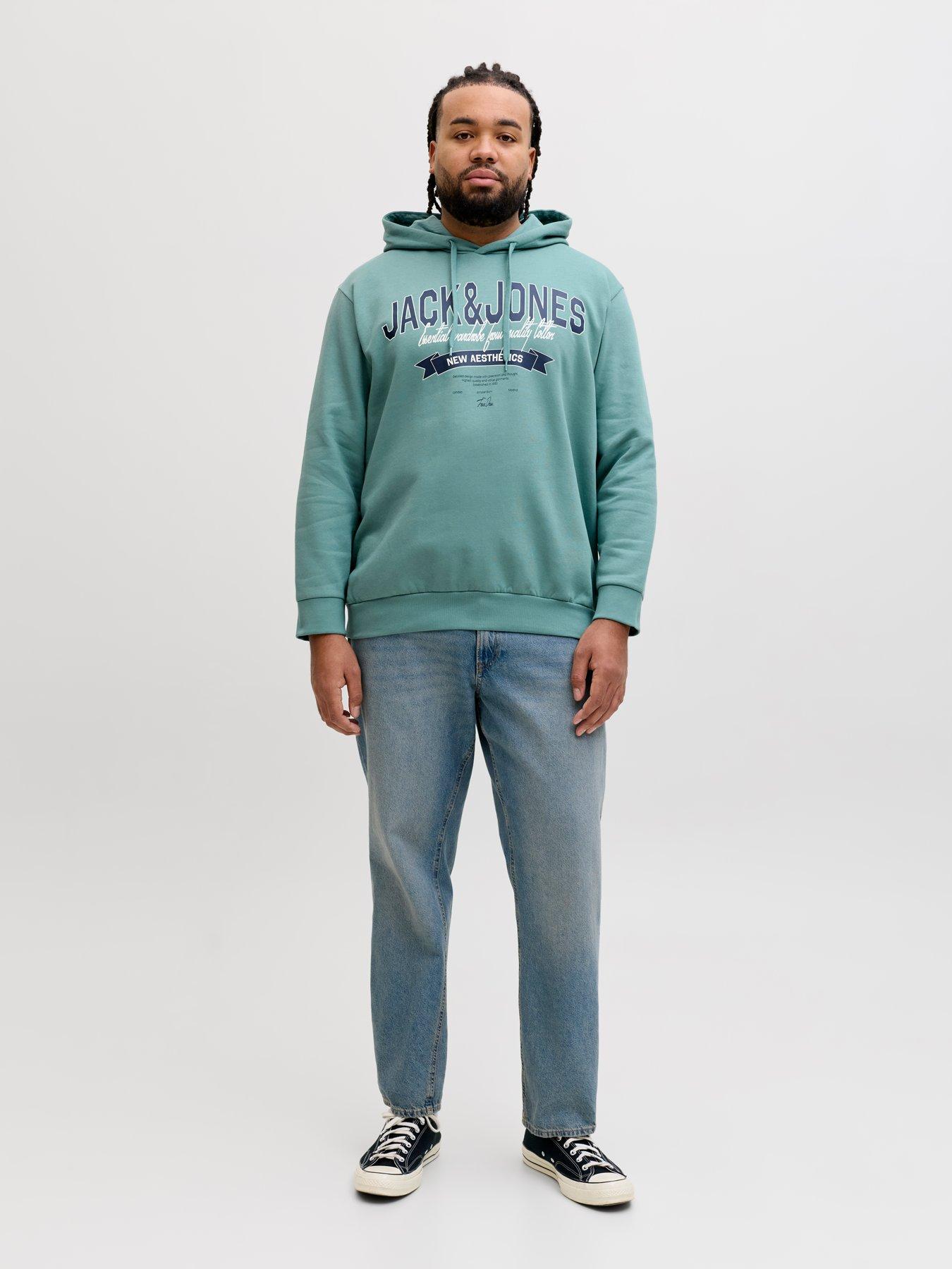 Image 3 of 5 of Jack & Jones Plus Logo Hoodie - Blue