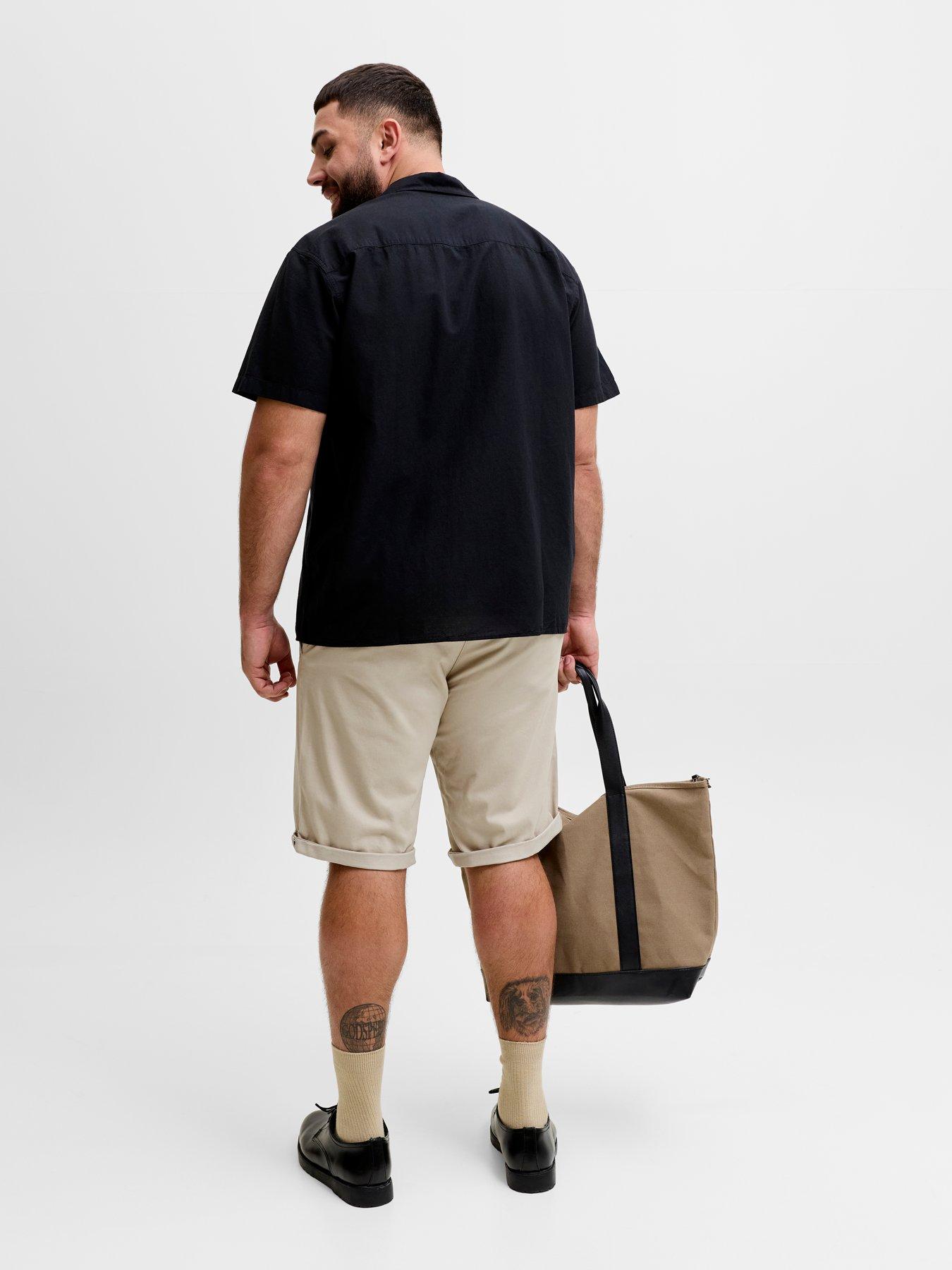Image 4 of 7 of Jack & Jones Plus Bowie Shorts - Beige