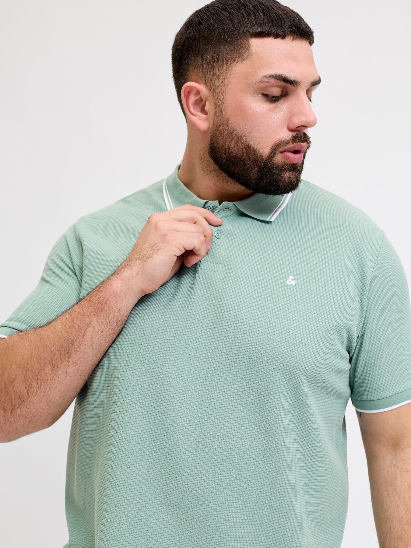 Image 2 of 5 of Jack & Jones Plus Austin Polo Shirt - Green