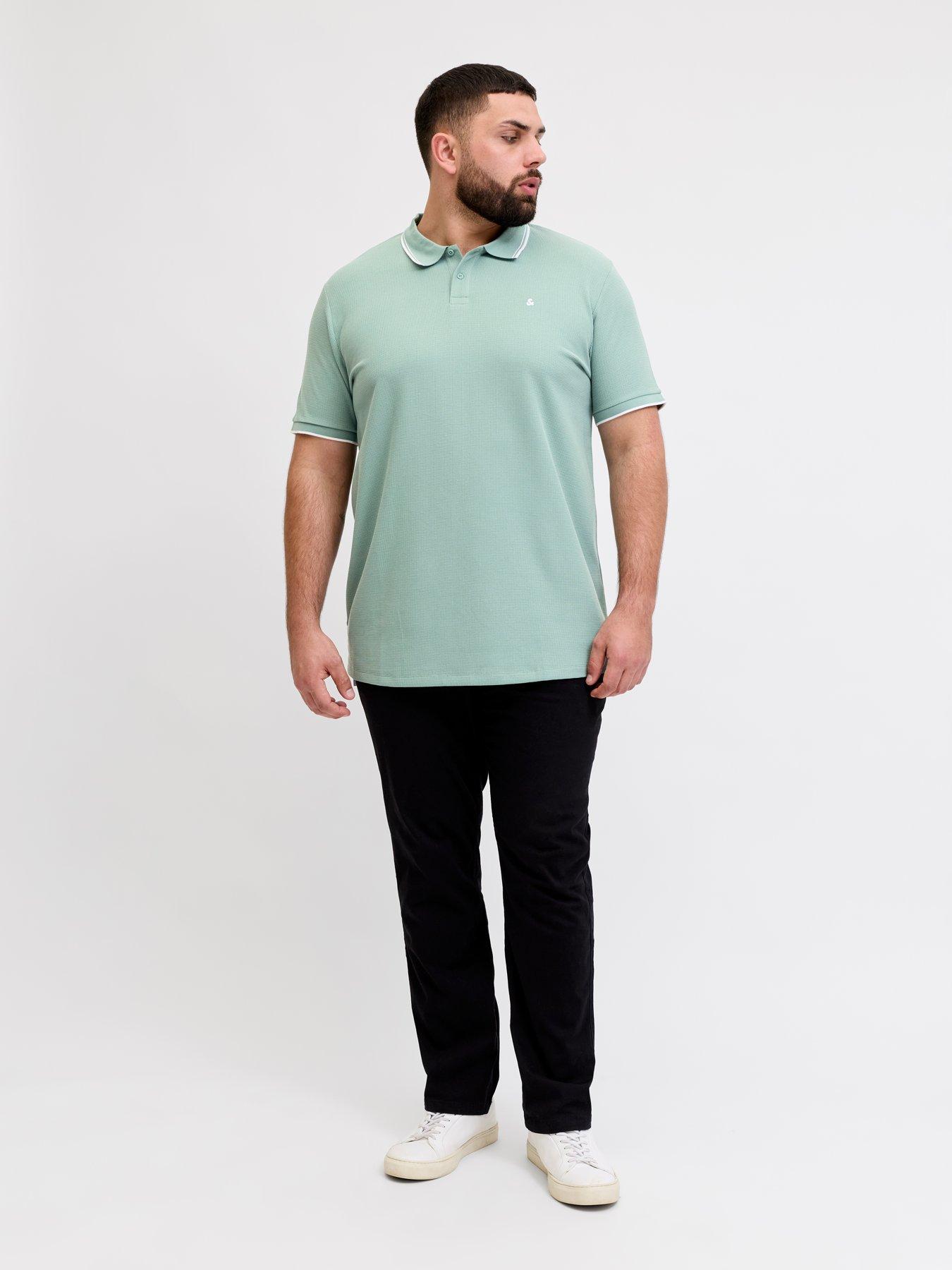 Image 3 of 5 of Jack & Jones Plus Austin Polo Shirt - Green