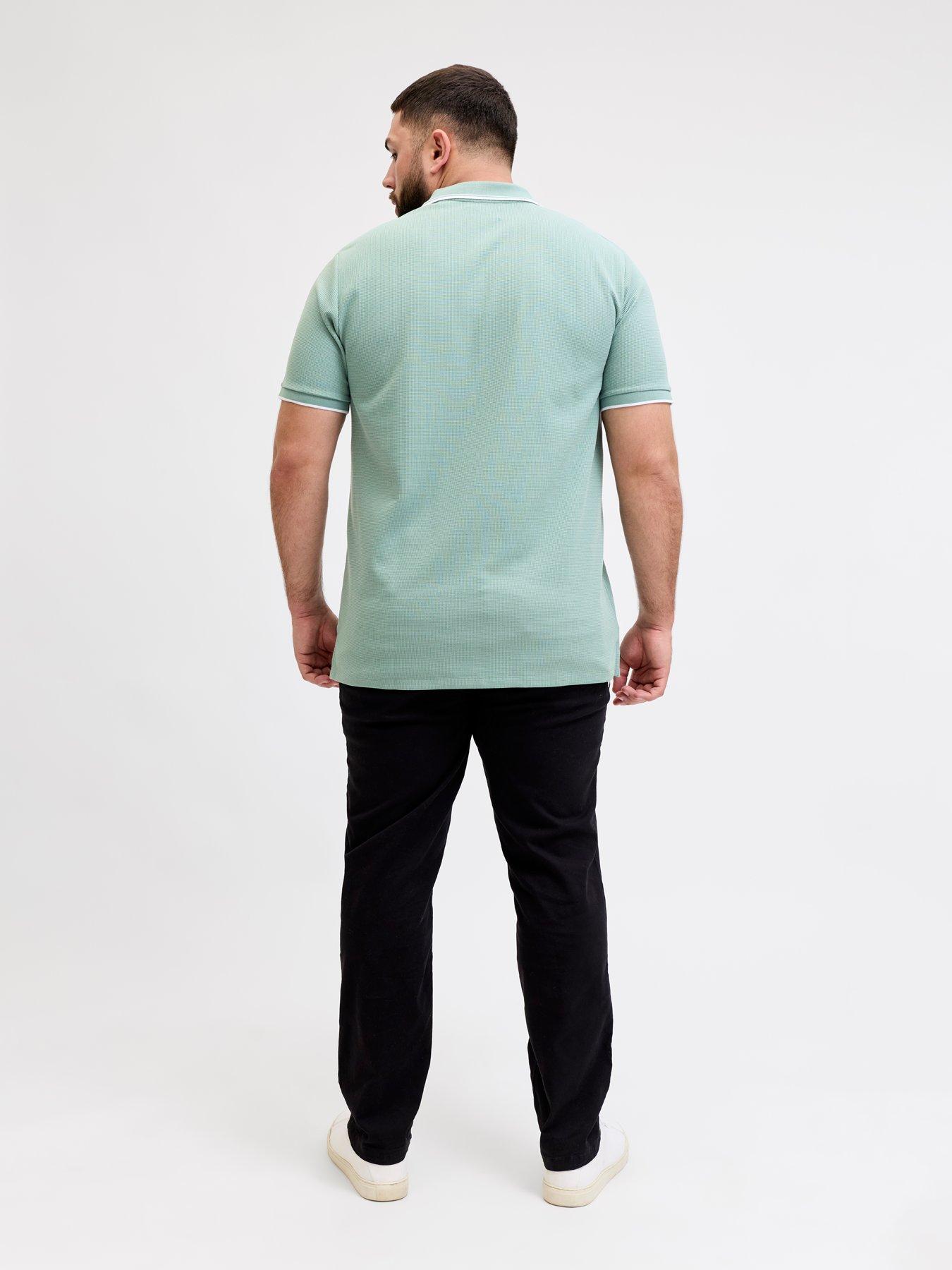 Image 4 of 5 of Jack & Jones Plus Austin Polo Shirt - Green