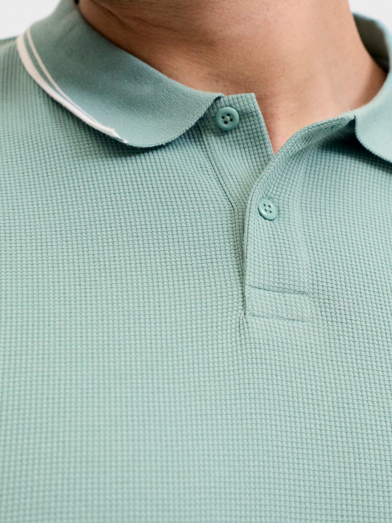 Image 5 of 5 of Jack & Jones Plus Austin Polo Shirt - Green