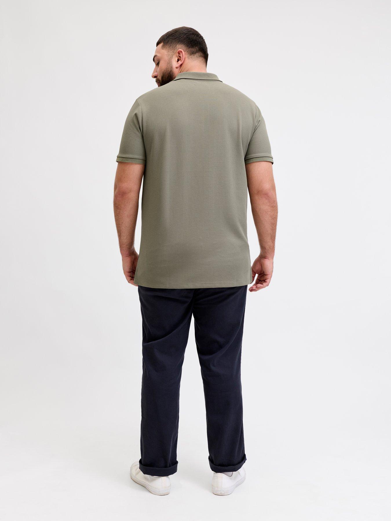 Image 4 of 7 of Jack & Jones Plus Austin Polo Shirt - Khaki