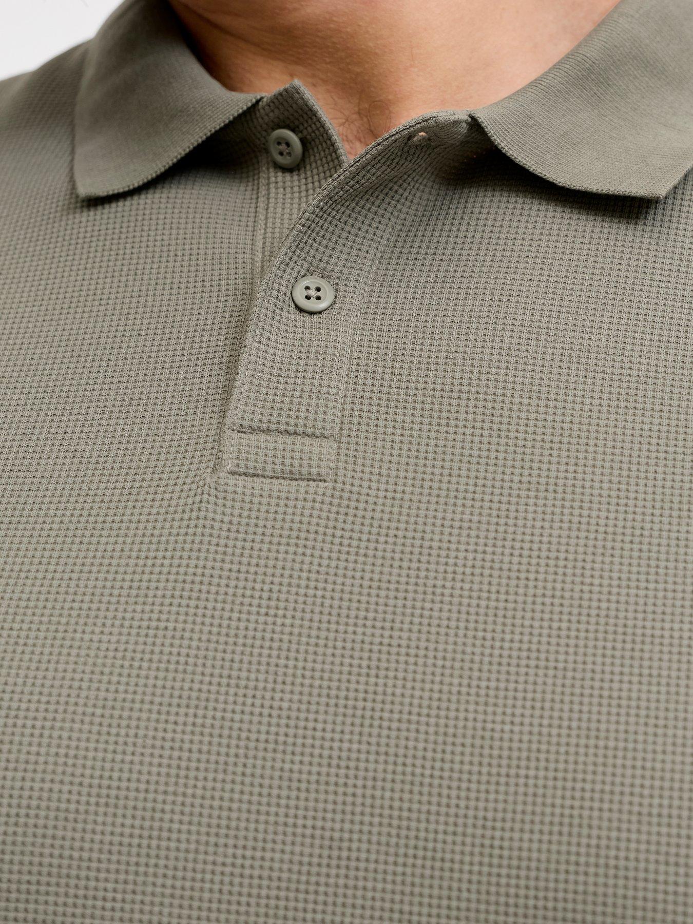Image 5 of 7 of Jack & Jones Plus Austin Polo Shirt - Khaki