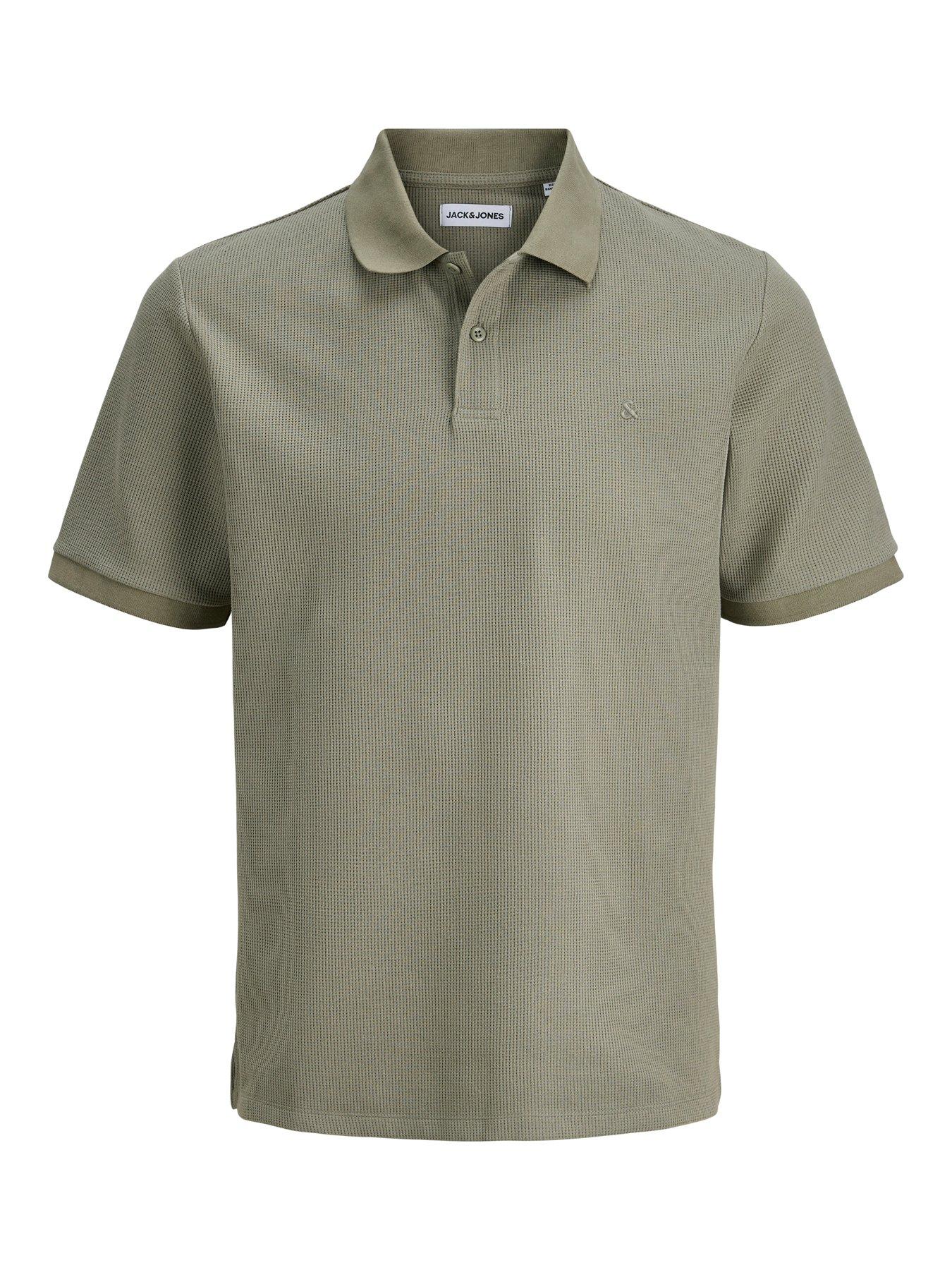 Image 7 of 7 of Jack & Jones Plus Austin Polo Shirt - Khaki