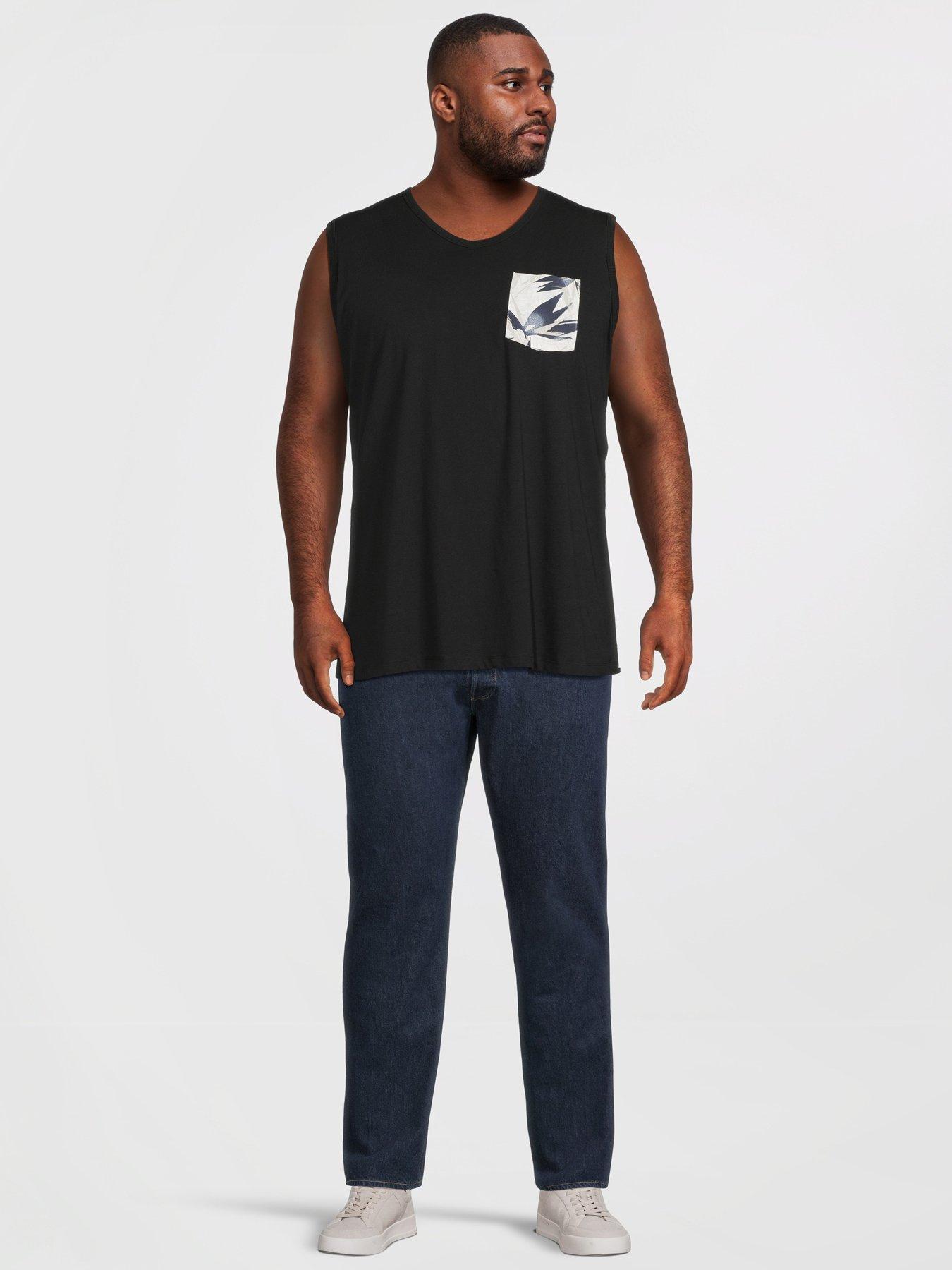 Image 3 of 5 of Jack & Jones Plus Honolulu Pocket Vest - Black