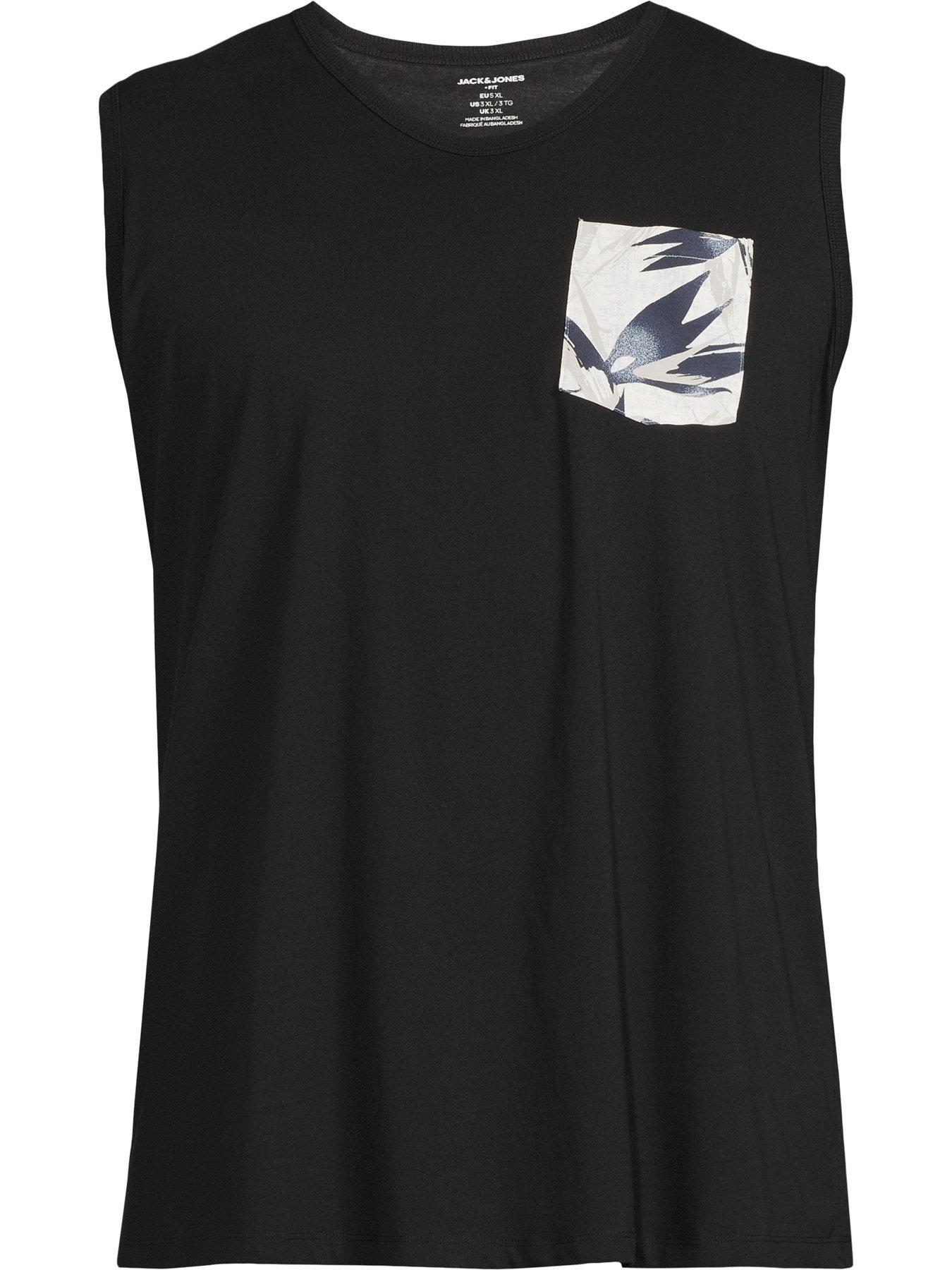 Image 5 of 5 of Jack & Jones Plus Honolulu Pocket Vest - Black