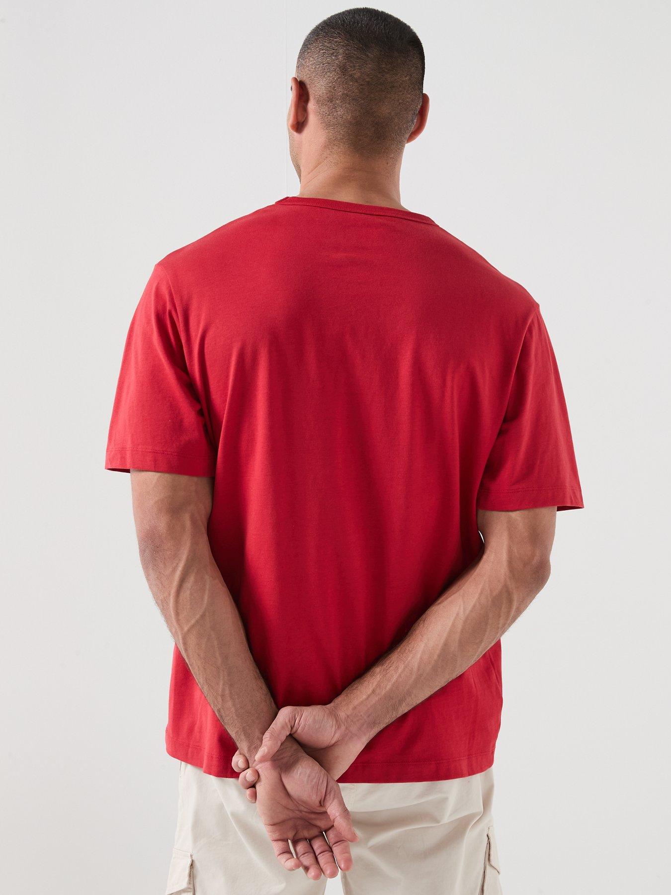  image of jack-jones-nantucket-script-chest-t-shirt-red