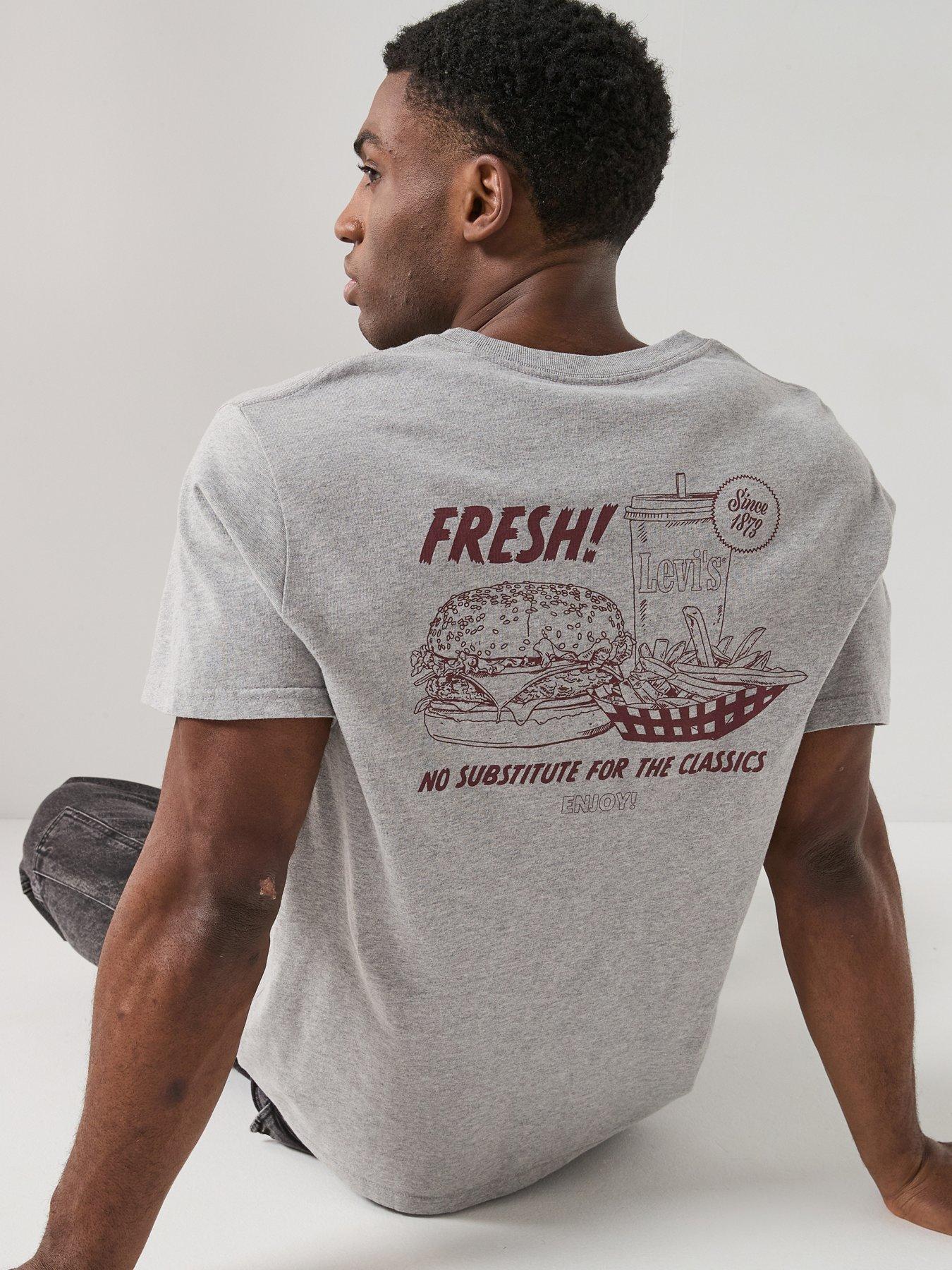 Levi's No Substitute For The Classics Burger Back Graphic Relaxed Fit T-Shirt - Grey