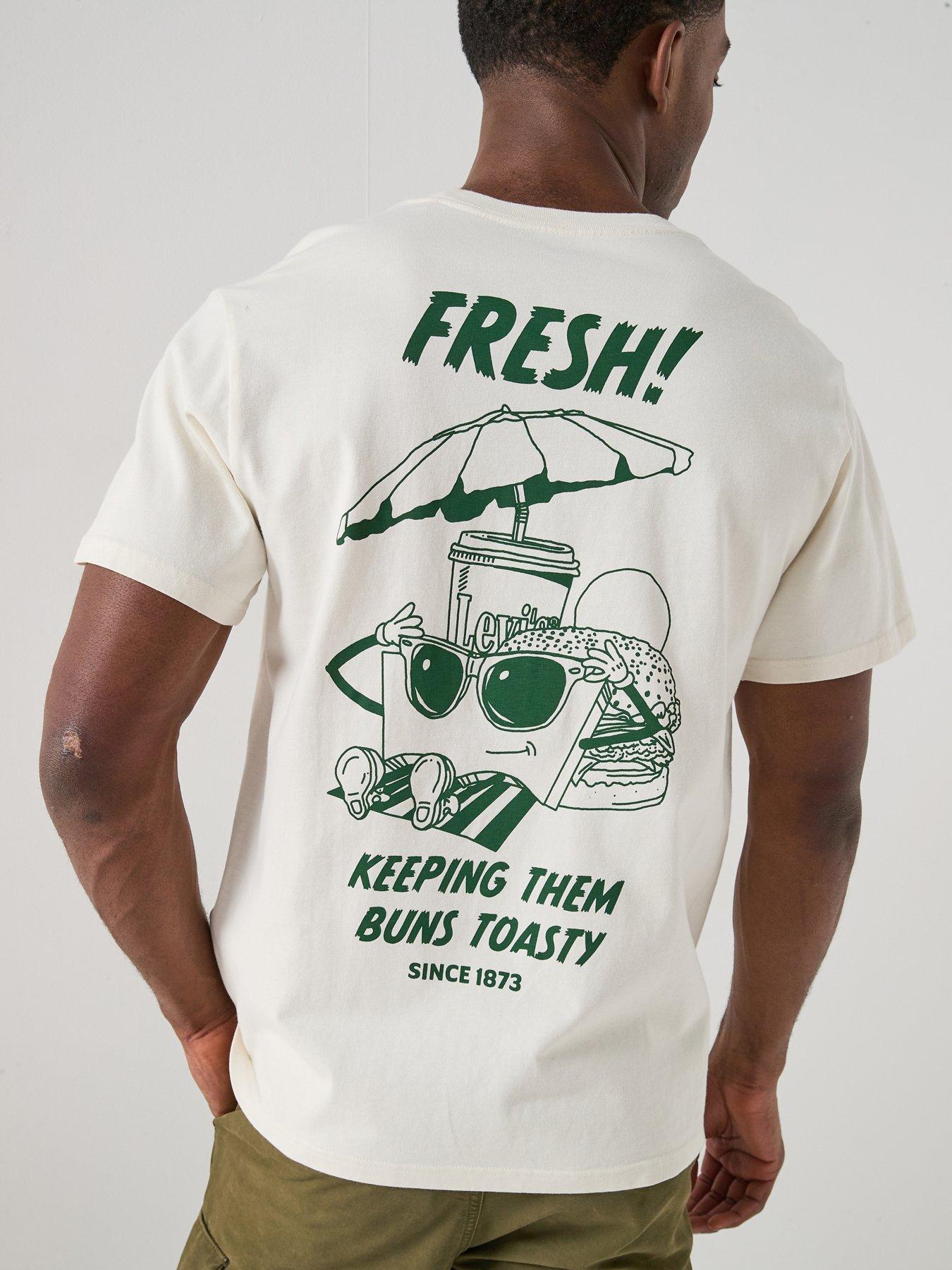Image 1 of 6 of Levi's Levi's Fresh Egret Back Graphic Relaxed Fit T-shirt