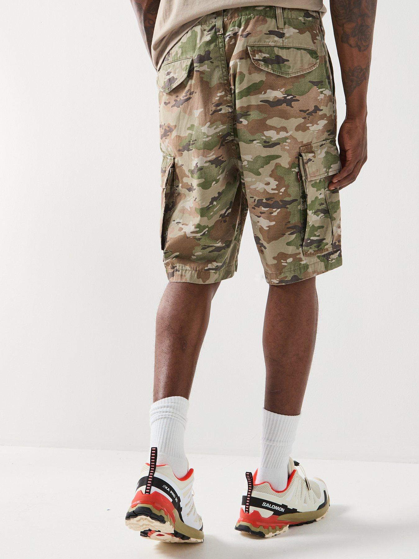  image of levis-carrier-camo-print-cargo-shorts